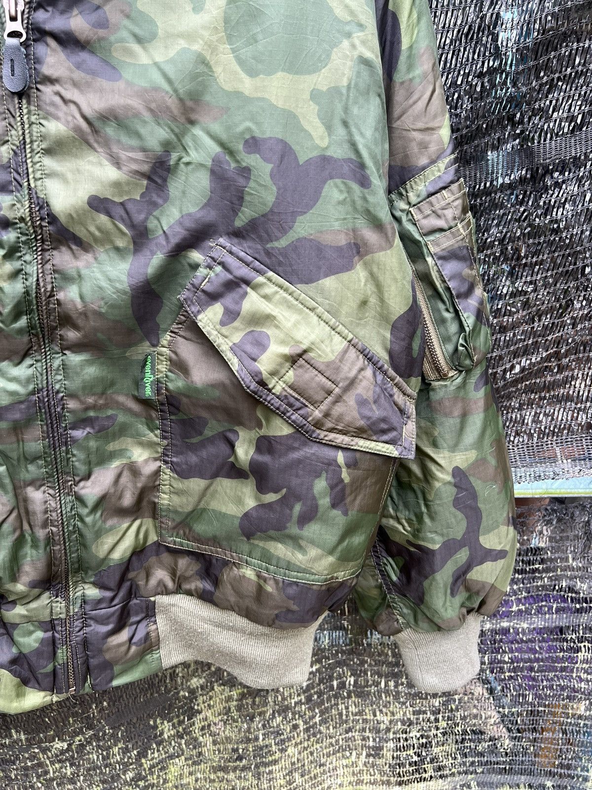 Vintage Even River Army Bomber Jacket