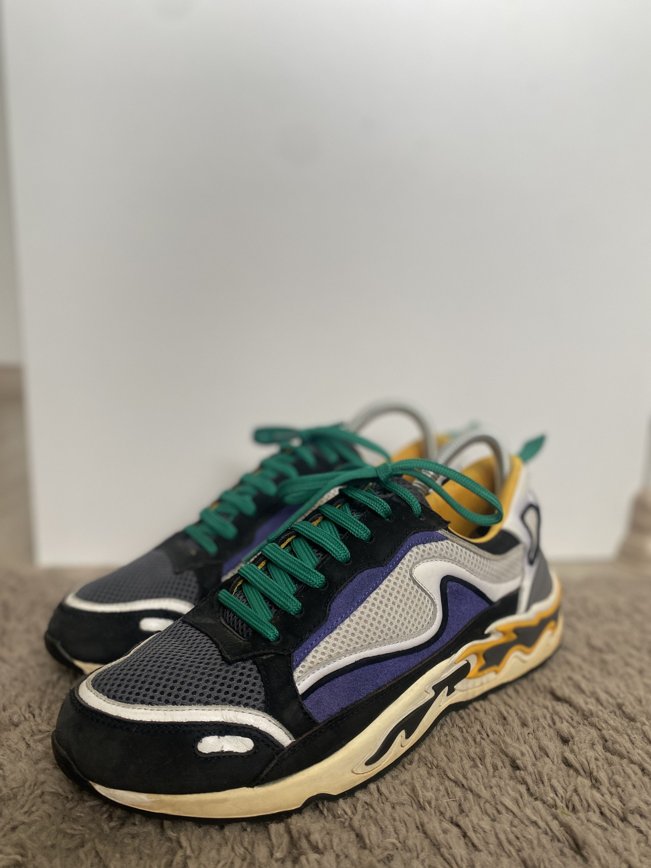 Sandro low top flame sneakers shoes