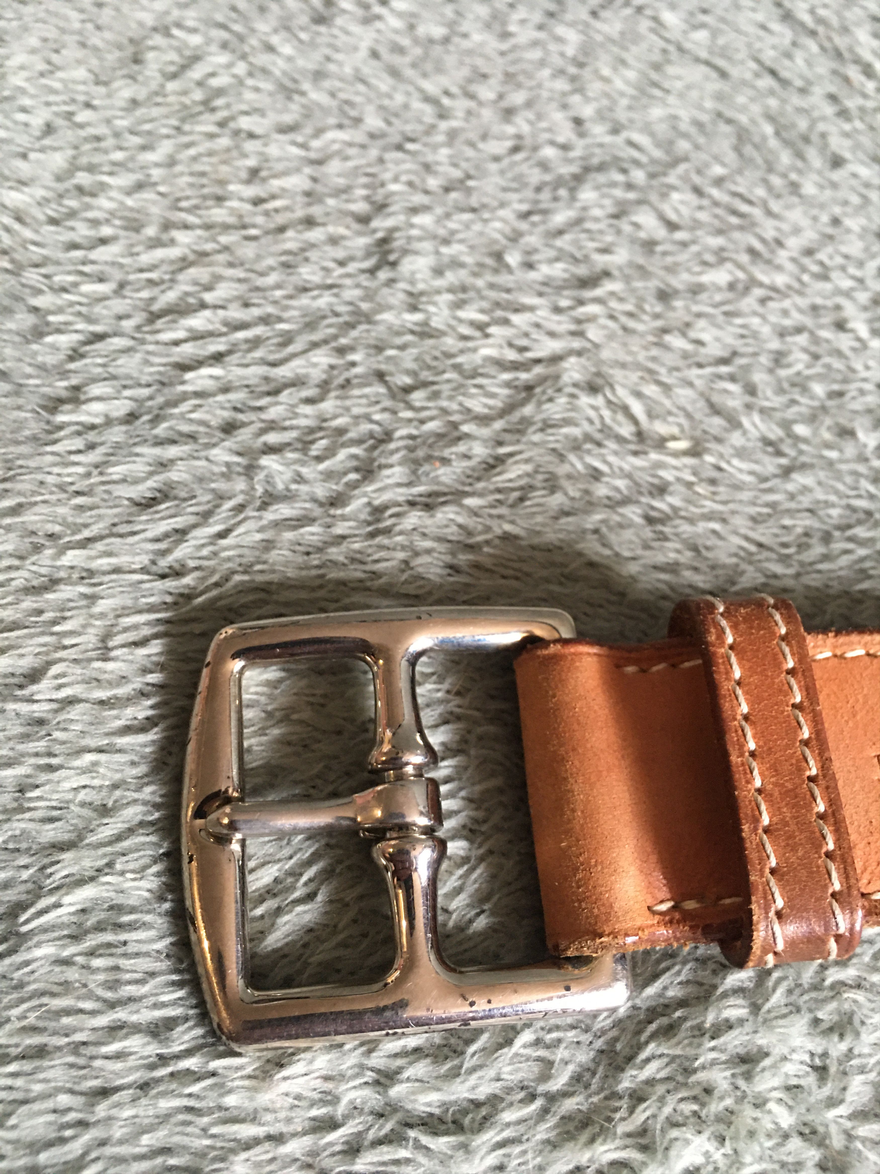 Hermes Hermes Etriviere Leather Belt Vintage 2000s Size 95 Size ONE SIZE - 9 Thumbnail