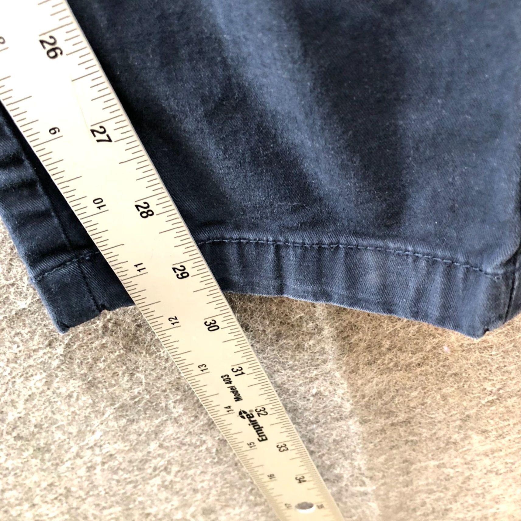 Zara Zara Slim Fit Chino Pants Mens 32x30 Navy Blue Flat Front Stretch Casual Business Travel Slim Cotton Spandex Tapered with Zip Front Men Clothing Size US 32 / EU 48 - 7 Thumbnail