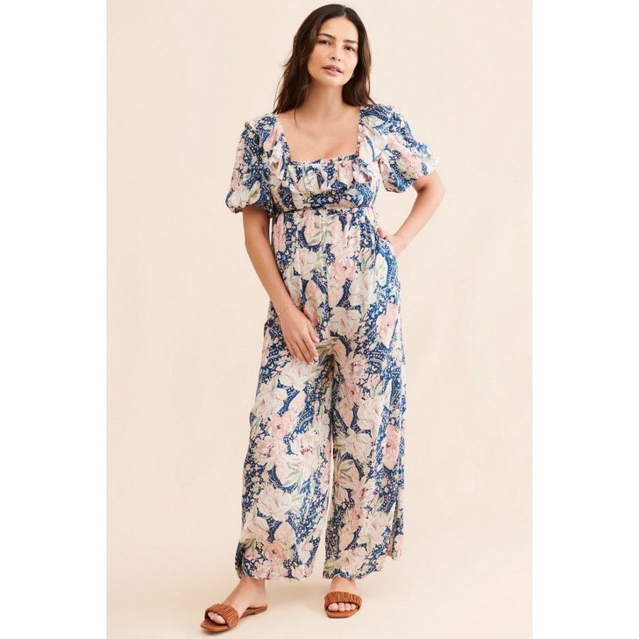 REVOLVE NEW Yumi Kim Stella Maternity Jumpsuit Floral Size XS Size 26" / US 2 / IT 38 - 8 Thumbnail