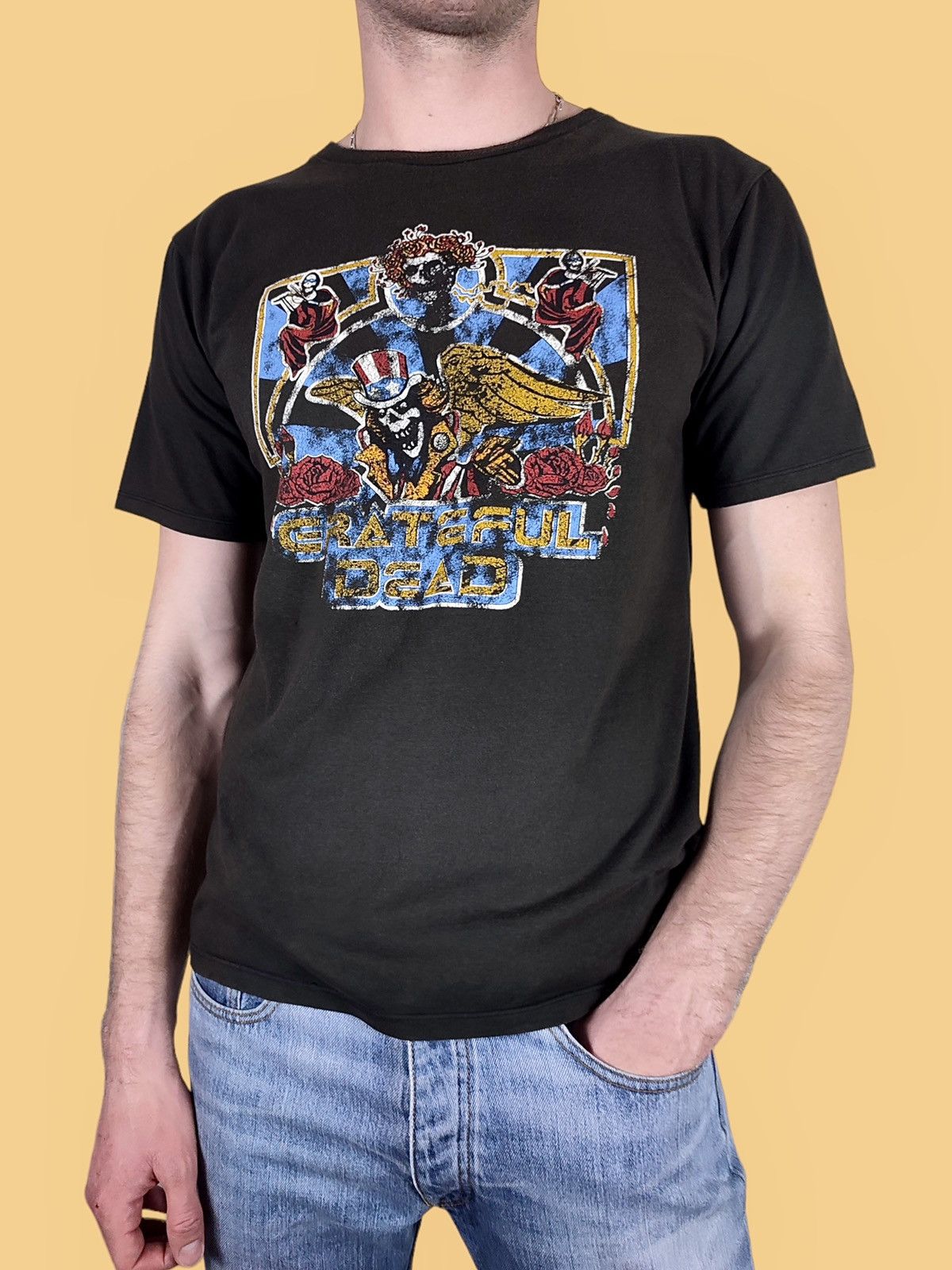 Band Tees 90s Vintage Grateful Dead 1981 Tour Promo Rock T-Shirt Size US M / EU 48-50 / 2 - 3 Thumbnail