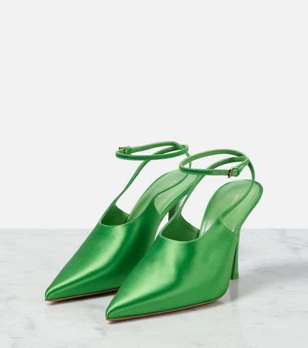 Givenchy o1srvl11e0624 Slingback Pumps in Green Size US 8 / IT 38 - 4 Thumbnail