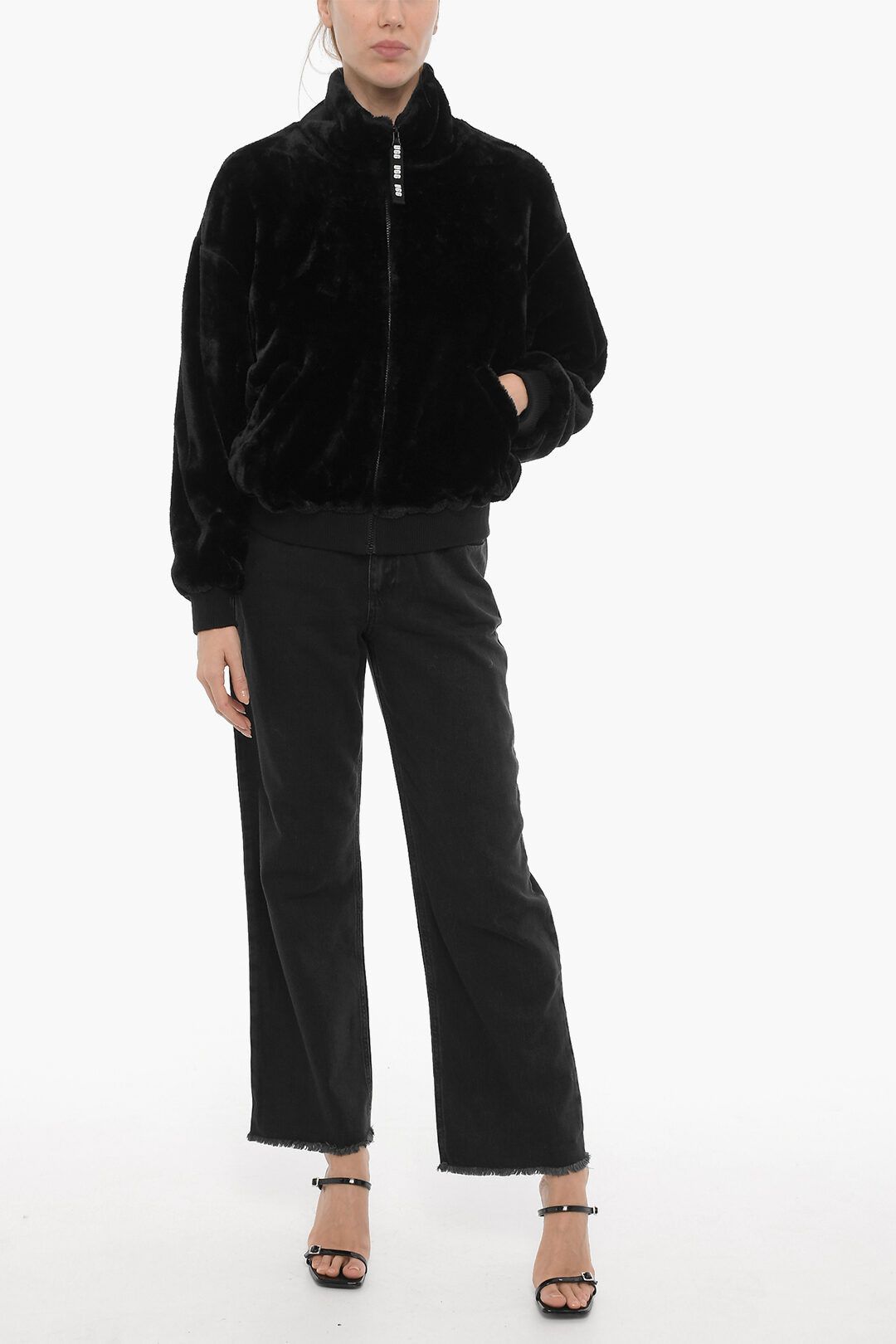 Ugg og1mm0824 Laken Jacket With Zip Closure in Black Size L / US 10 / IT 46 - 4 Thumbnail