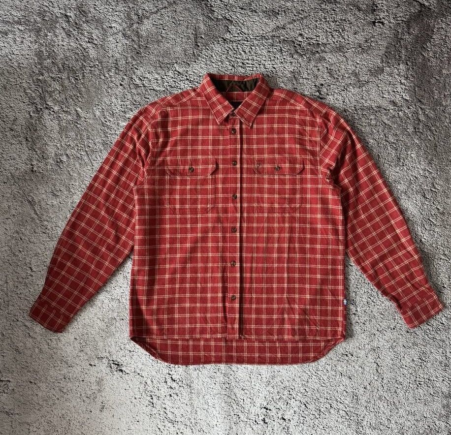 Fjallraven × Vintage Vintage Fjällräven Checkered Flannel Shirt Red XXL Size US XXL / EU 58 / 5 - 1 Thumbnail
