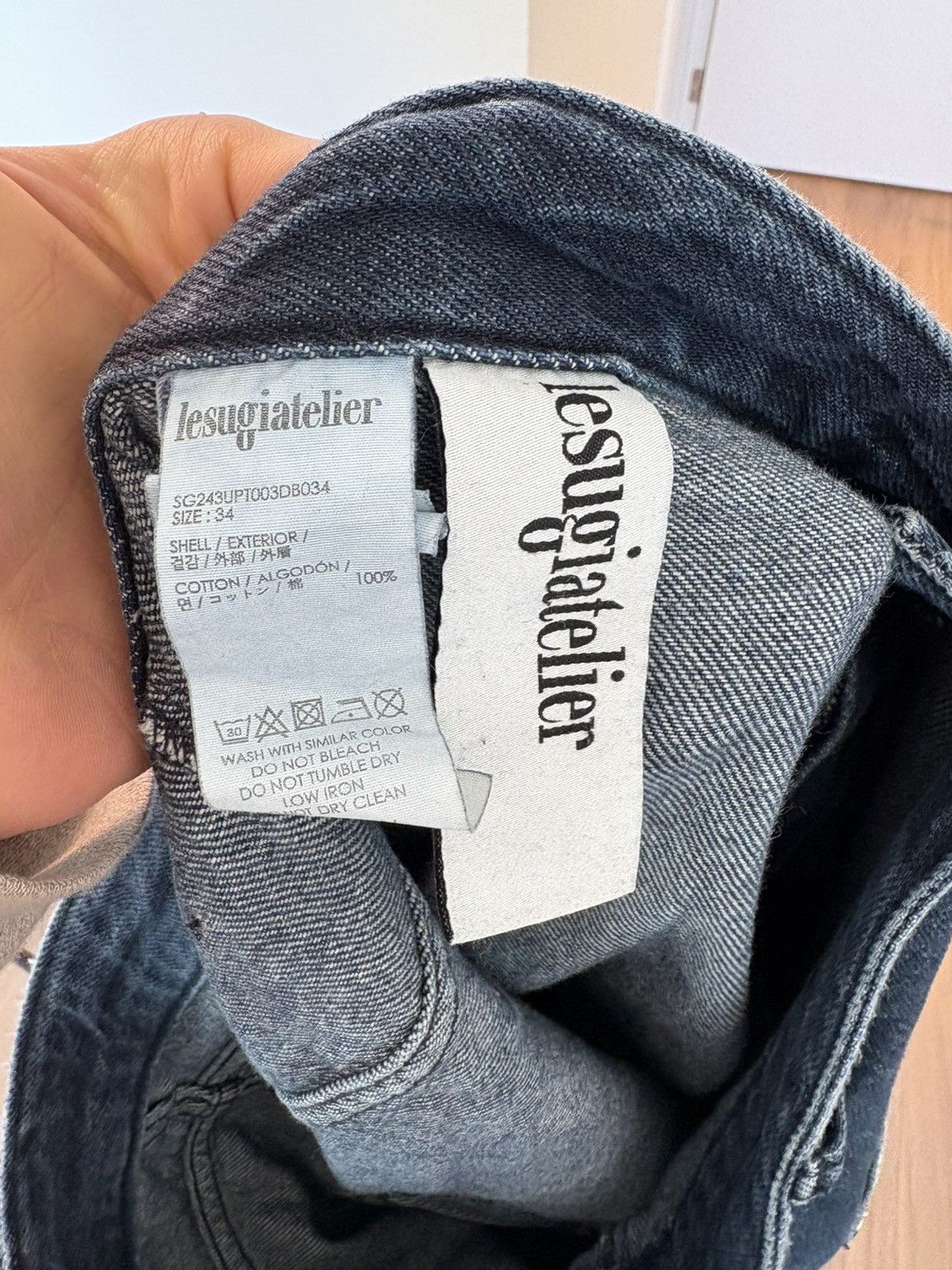 Other LESUGIATELIER Navy Knee Tuck Jeans Size US 34 / EU 50 - 6 Thumbnail