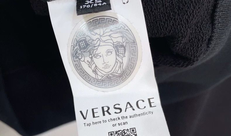 Versace Embroidered hooded zip-up jacket