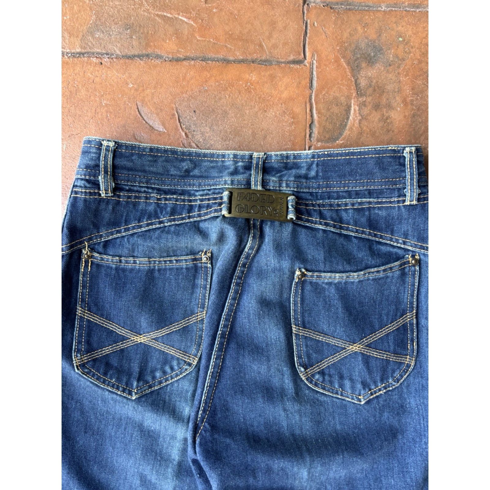 Faded Glory VINTAGE Faded Glory Appendagez Flare Jeans Shirt? 32 70s Blue Jeans Womens Mens Girls Size 32" / US 10 / IT 46 - 4 Thumbnail