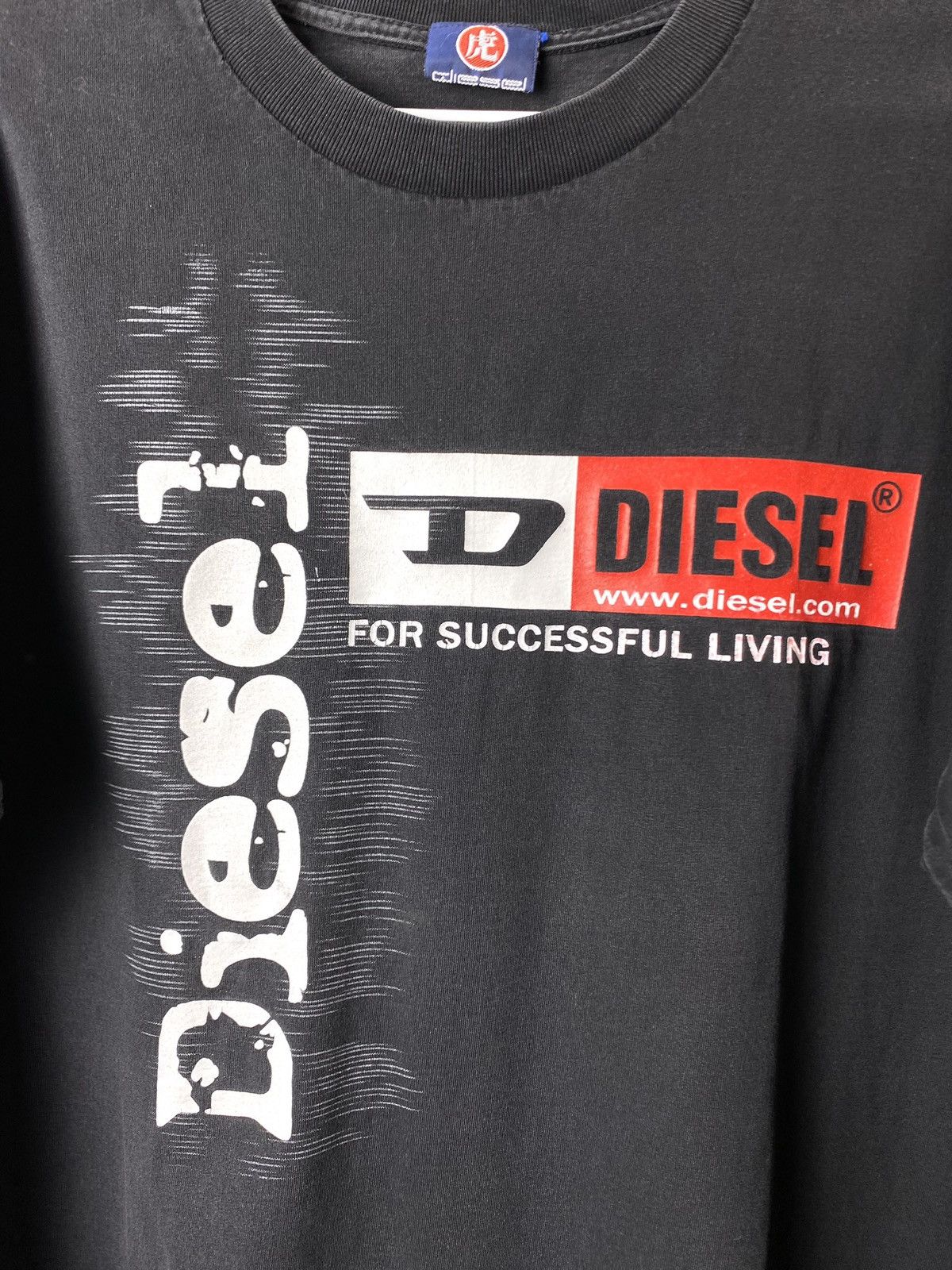 Diesel Y2K Vintage 1990’s Diesel T Shirt Faded Destroy Archive Hype Size US XL / EU 56 / 4 - 3 Thumbnail