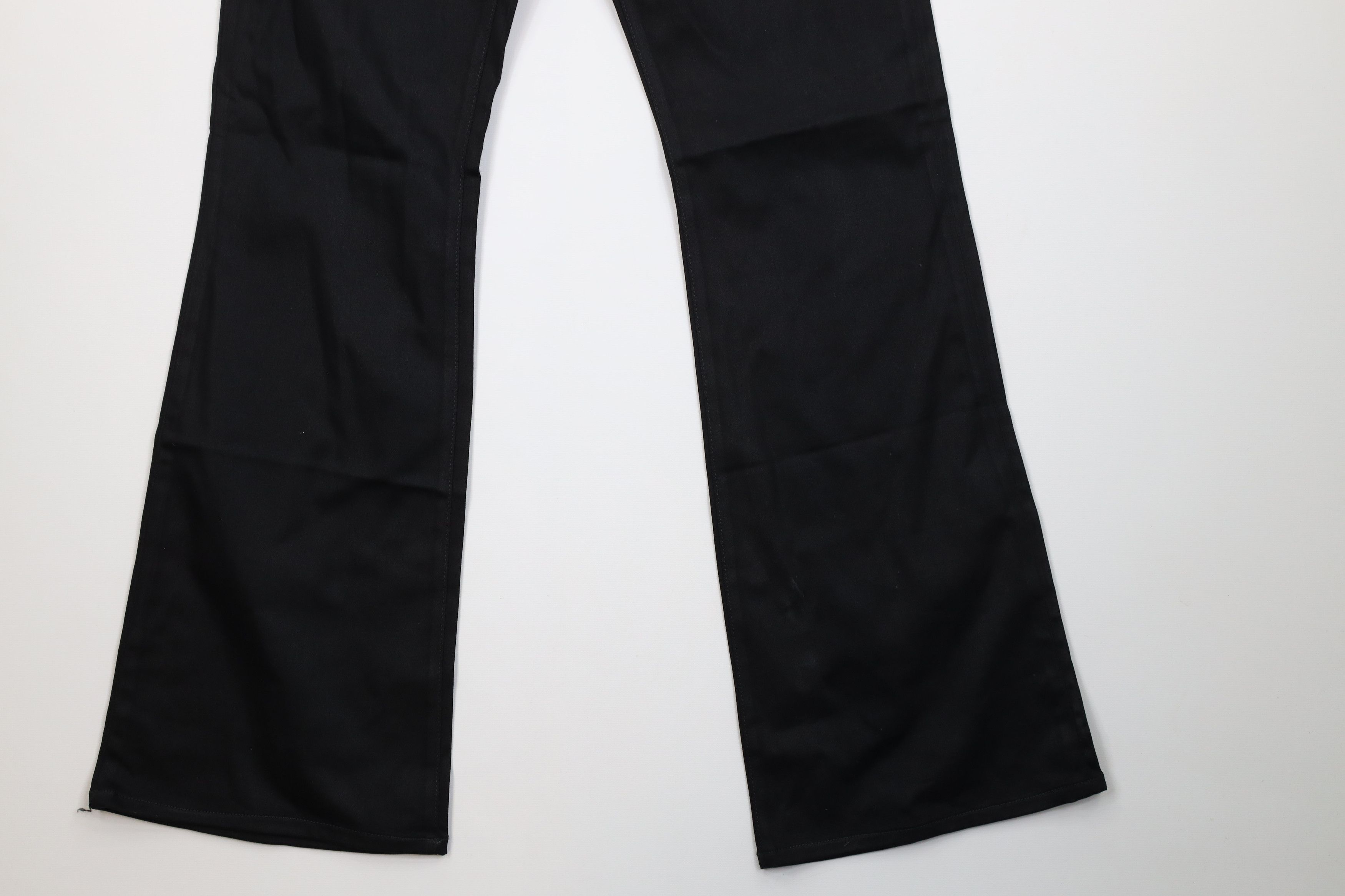 Von Dutch Vintage 90s Y2K Von Dutch Flared Wide Leg Pants Black USA Size 31" - 4 Thumbnail