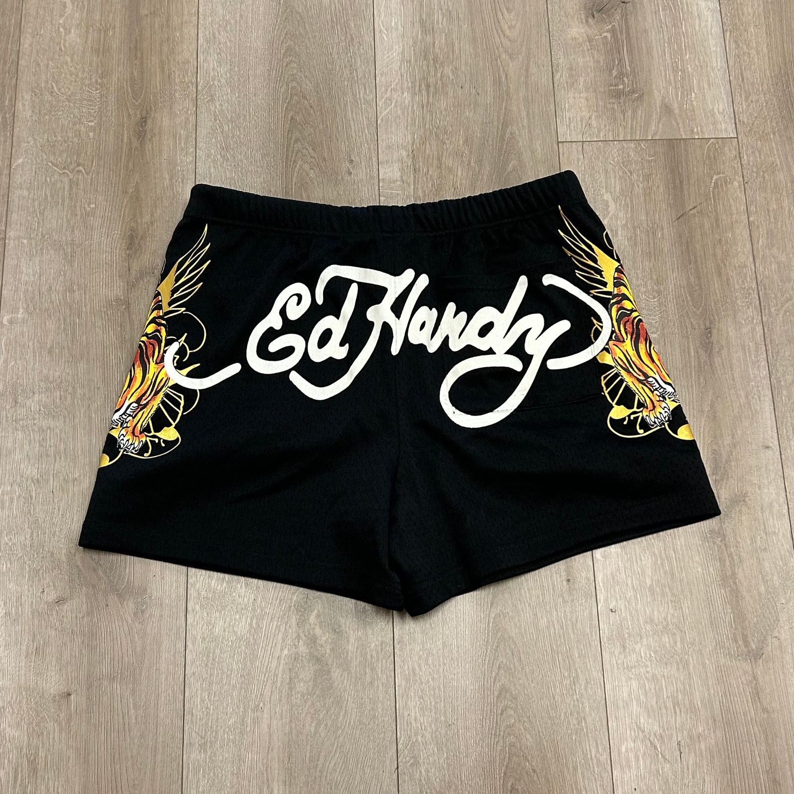 Ed Hardy Ed Hardy Crawling Tigers black mesh shorts size Large L B24 Size US 30 / EU 46 - 6 Thumbnail