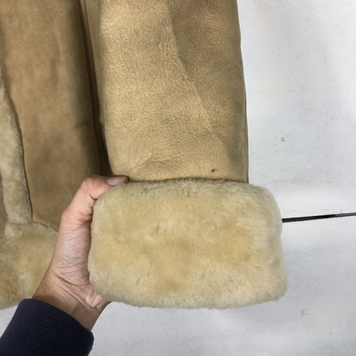 Vintage 🔥VINTAGE SHEARLING LEATHER JACKET MINK FUR BLANKET SCULLY Size US S / EU 44-46 / 1 - 17 Thumbnail