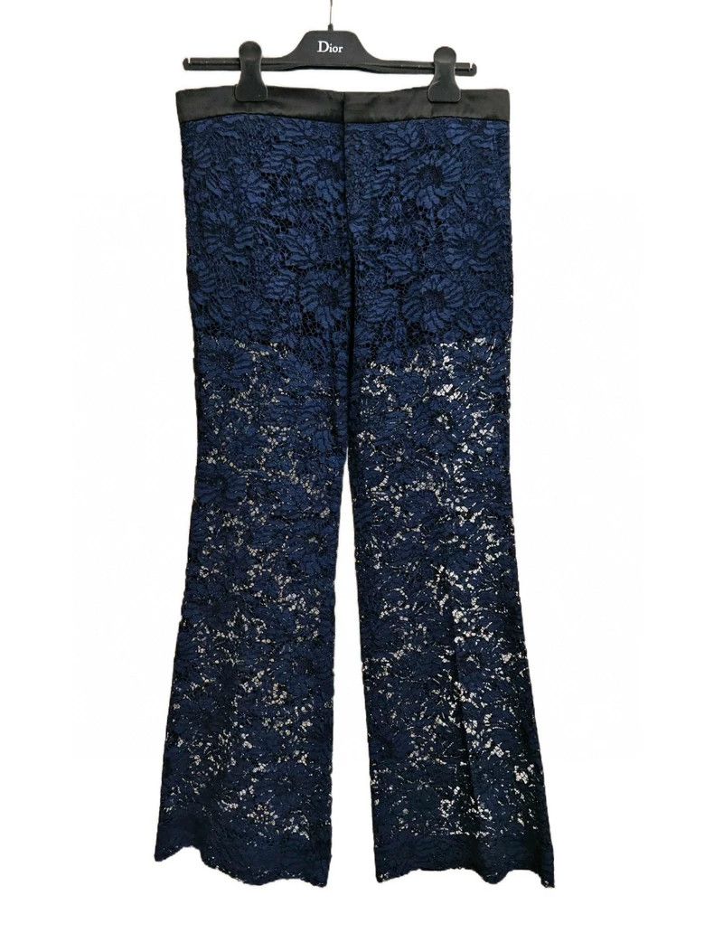 Gucci Gucci Blue lace trousers Size 27" / US 4 / IT 40 - 1 Thumbnail