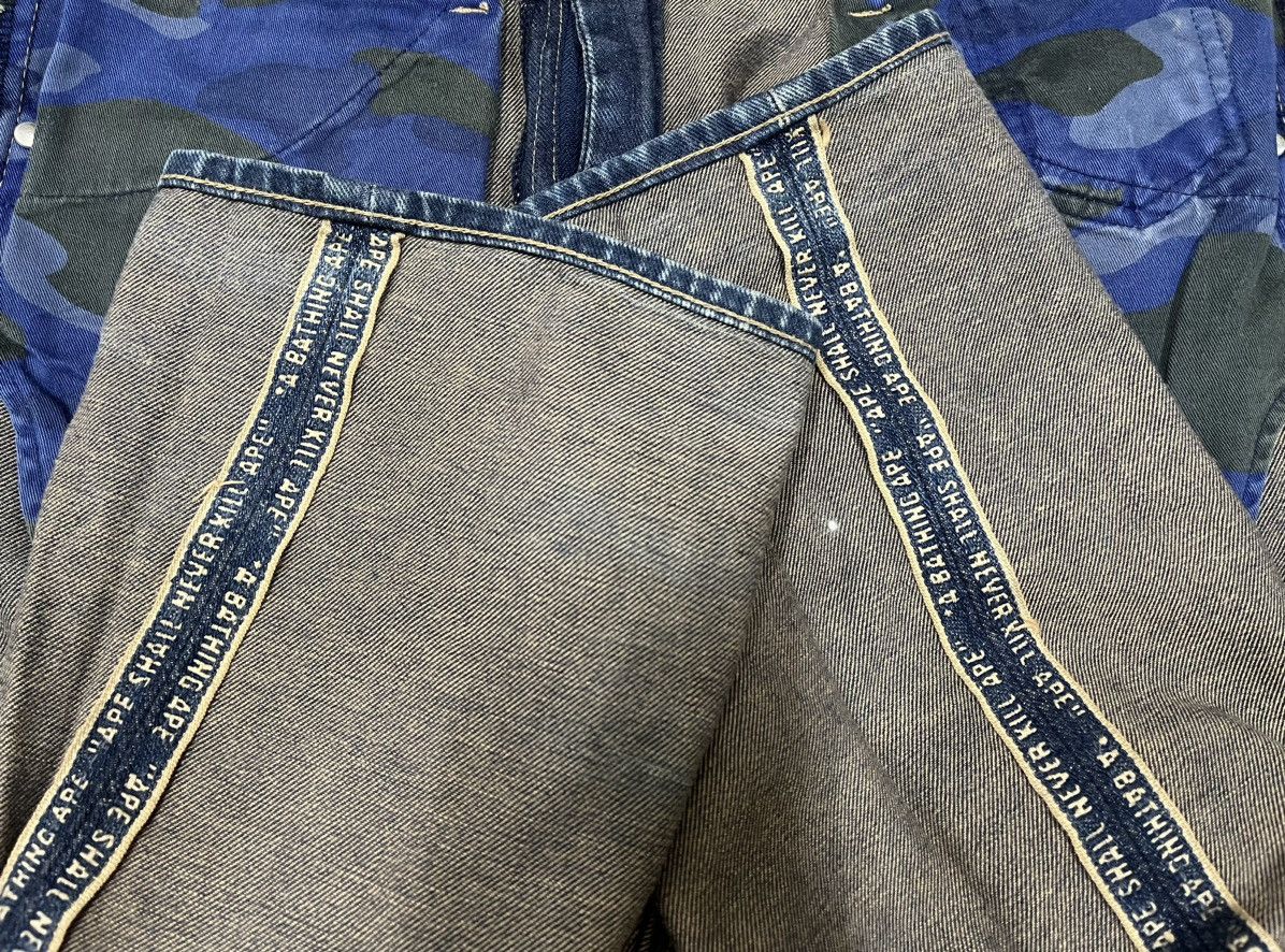 Bape A BATHING APE Made in Japan Selvedge Denim Size US 33 - 7 Thumbnail