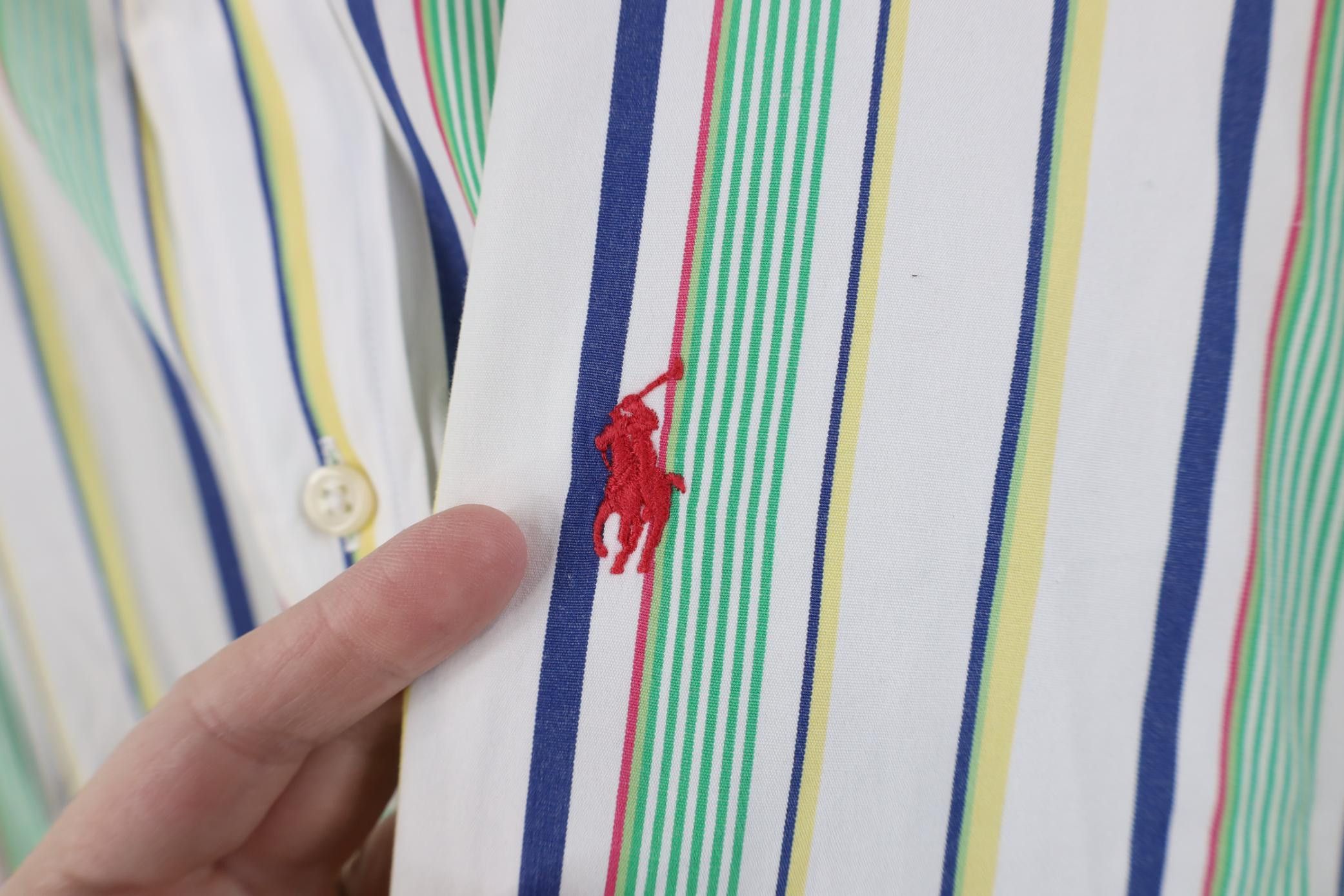 Polo Ralph Lauren Vintage 90s Ralph Lauren Striped Collared Button Down Shirt Size US L / EU 52-54 / 3 - 4 Thumbnail