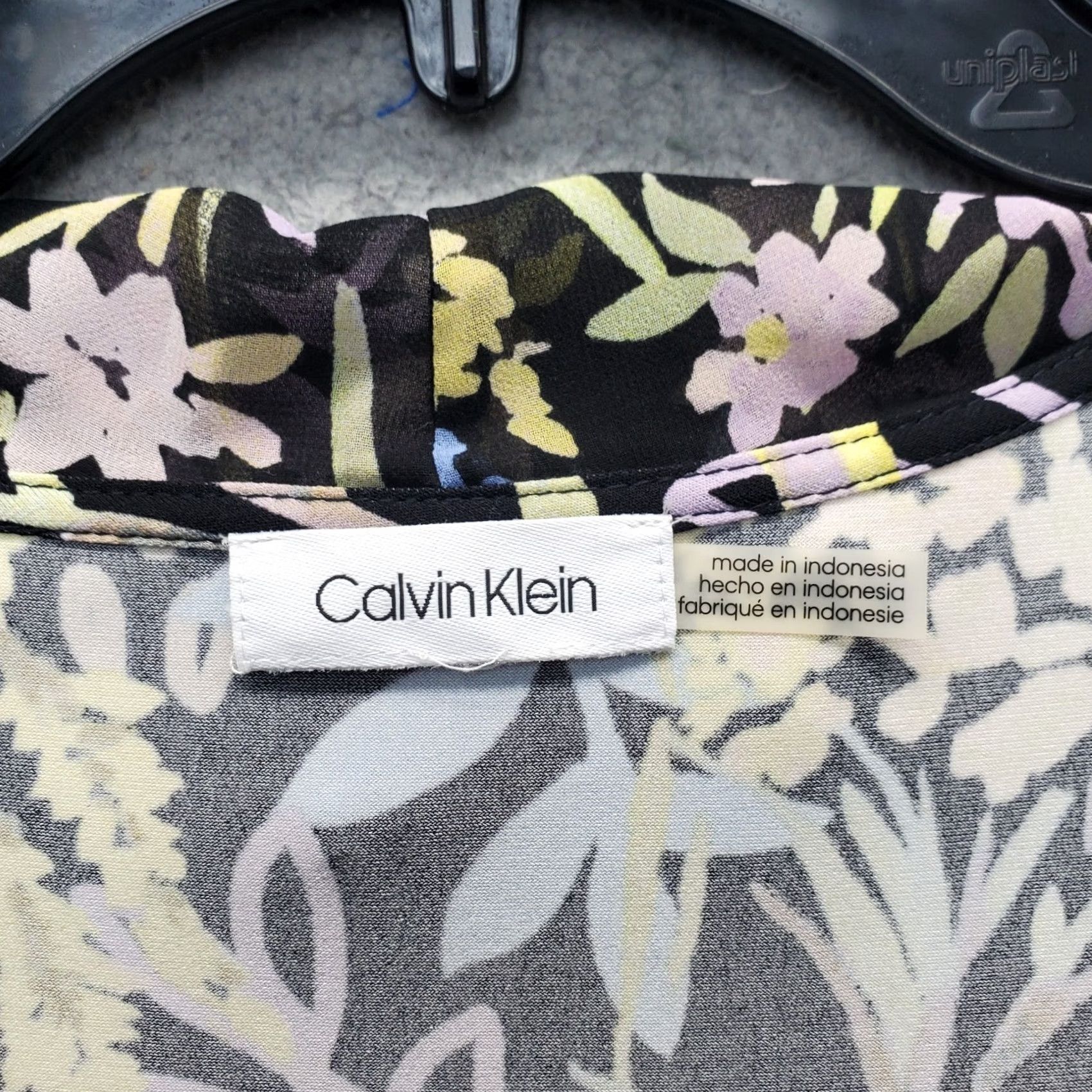 Calvin Klein Calvin Klein Womens Blouse Top Multicolor Floral Sleeveless Ruffle Front Pullover Size XL Size L / US 10 / IT 46 - 5 Thumbnail