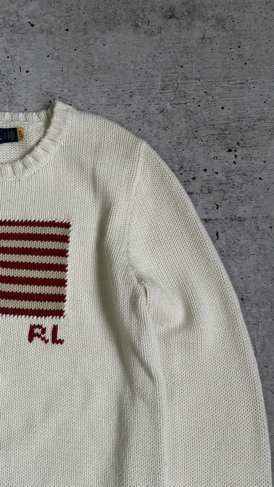 Polo Ralph Lauren Women's Polo Ralph Lauren American Flag Knit Sweater Size L / US 10 / IT 46 - 2 Thumbnail