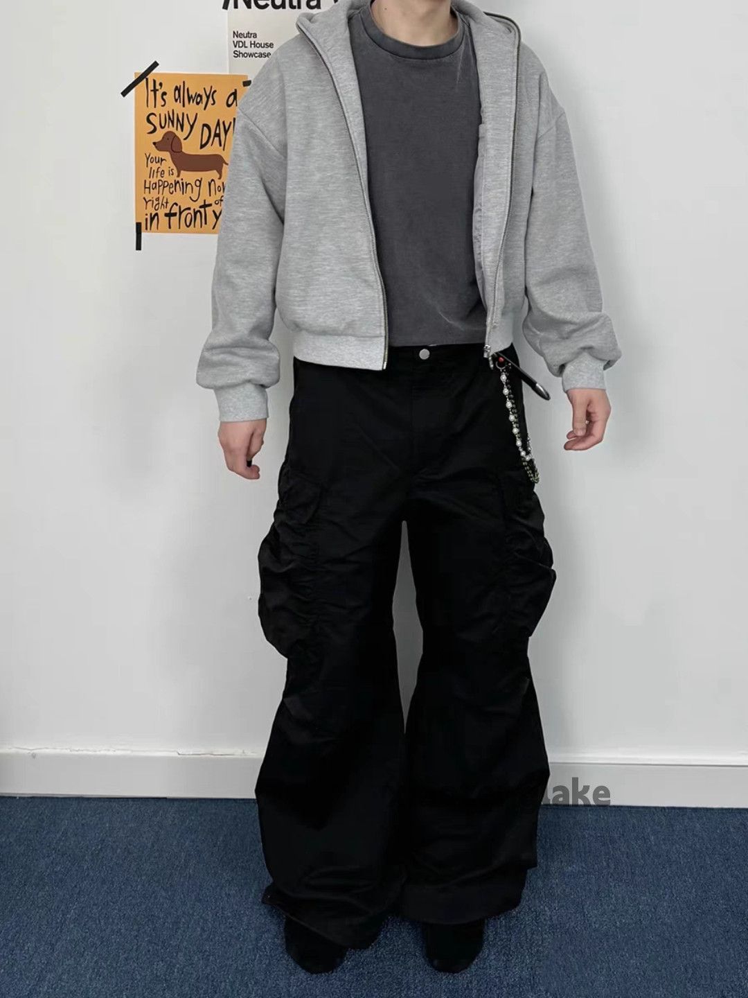 Designer Unisex outdoor utility loose baggy skate hiphop cargo pants Size US 36 / EU 52 - 1 Thumbnail
