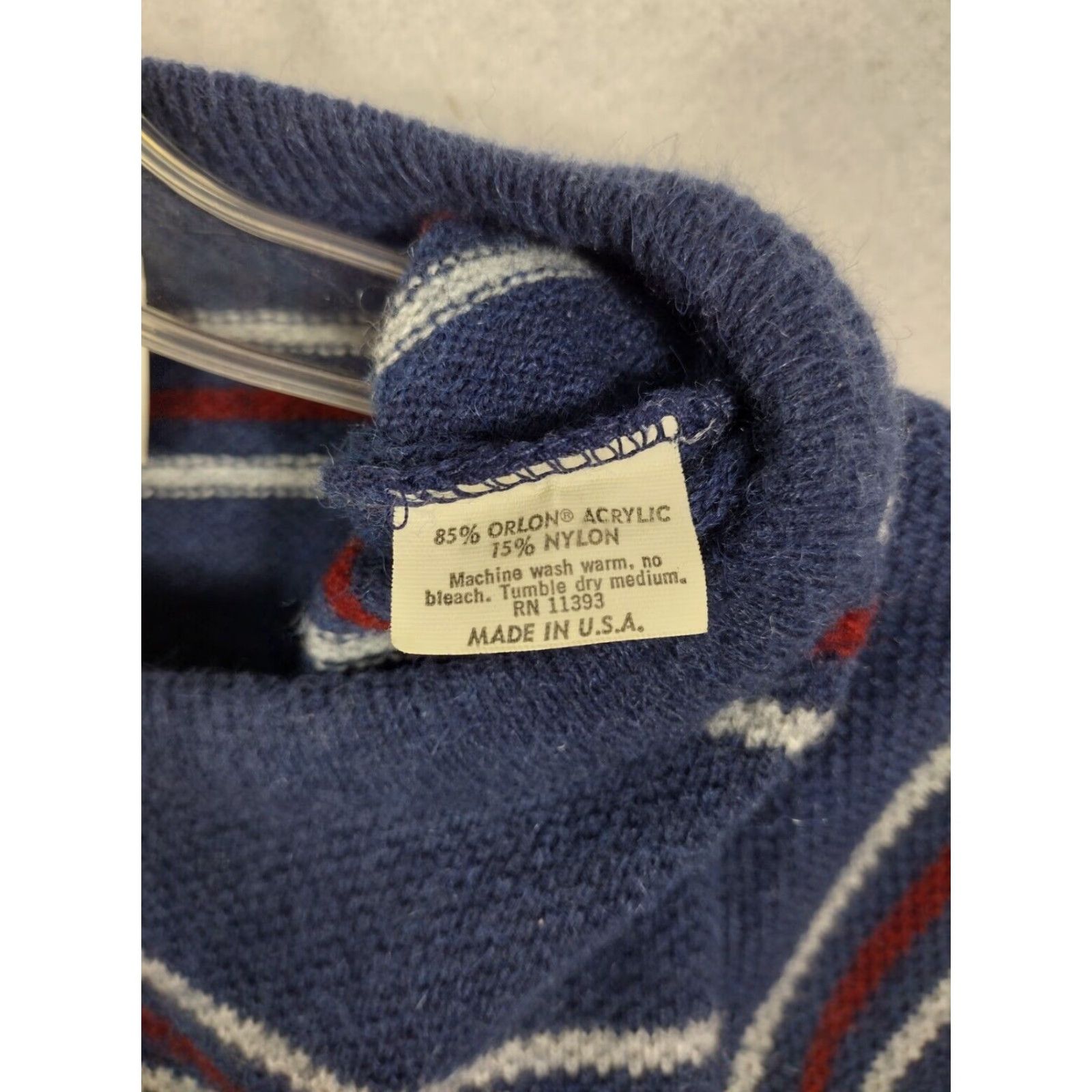 Jantzen VINTAGE Jantzen Sweater Mens Large Knit Striped Gray 90s Crew Neck Pullover Knit Shirt Mens L Size US L / EU 52-54 / 3 - 3 Thumbnail