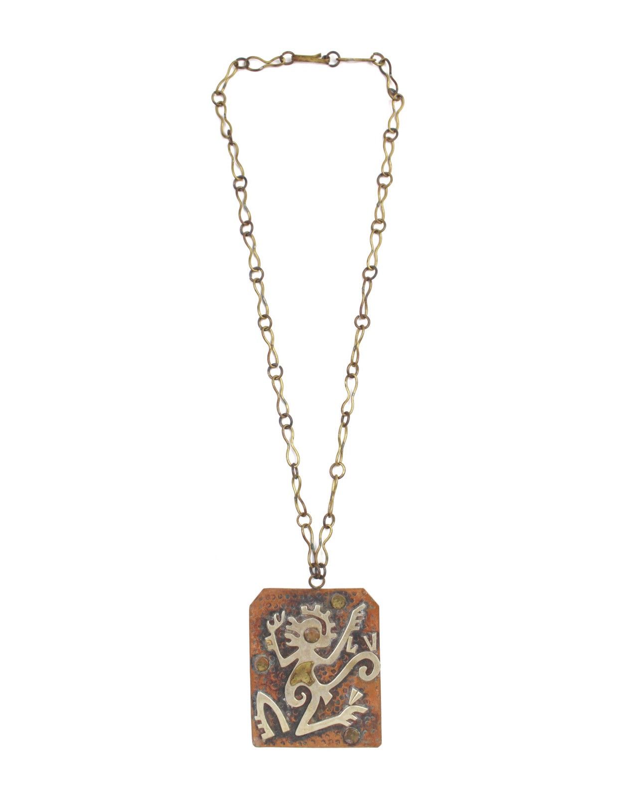 Vintage 1960S MEXICO MAYA MONKEY MODERNIST PENDANT NECKLACE Size ONE SIZE - 2 Thumbnail