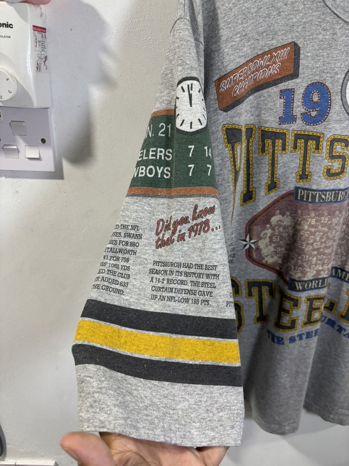 NFL × Vintage Vintage 90’s Pittsburgh Steelers Raglan Shirt Size US L / EU 52-54 / 3 - 5 Thumbnail