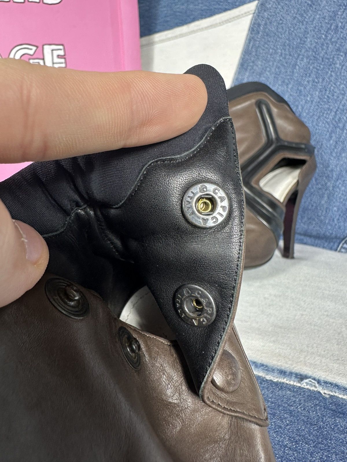 Maison Margiela Maison Martin Margiela Leon Max Peep Toe Leather Heels Size US 7 / IT 37 - 14 Thumbnail