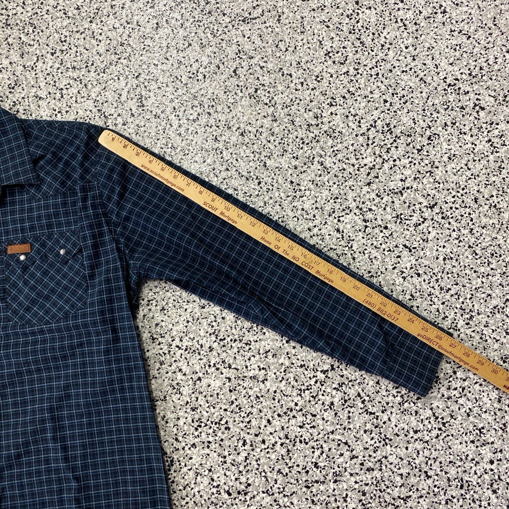 Joe Browns Outback Trading Co Shirt Mens 2XL Blue Plaid Pearl Snap Logan Performance Button-Up Long Sleeve Casual Travel Cowboys Western Mens Size US XXL / EU 58 / 5 - 4 Thumbnail