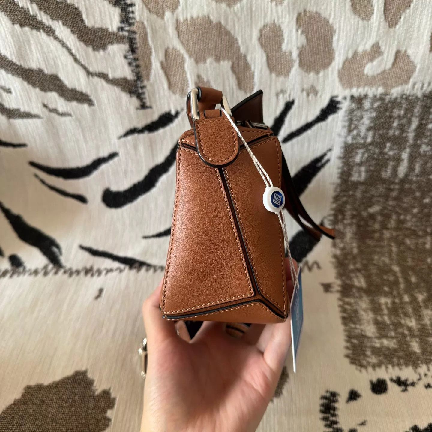 Loewe LOEWE Puzzle mini brown silver hardware like new Size ONE SIZE - 4 Thumbnail