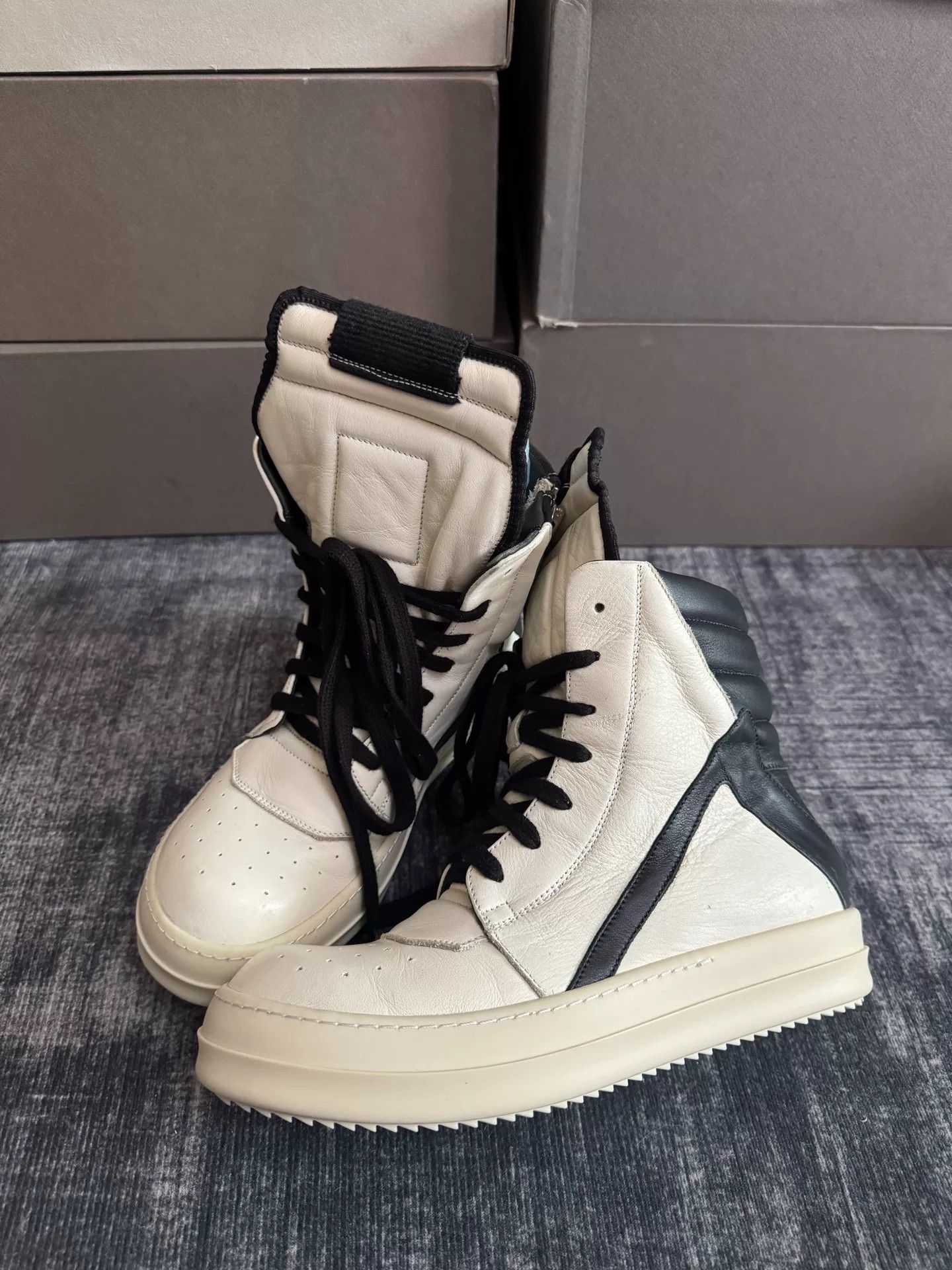 Rick Owens Rick Owens Leather Multi Hitop Sneakers 36 Women Size US 6 / IT 36 - 1 Thumbnail