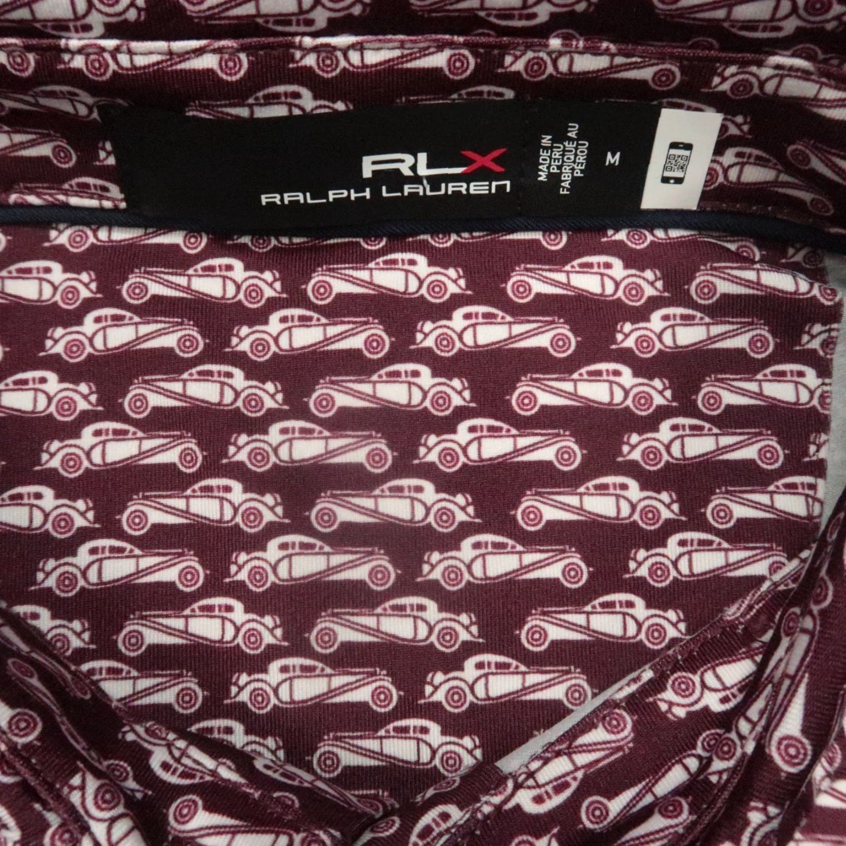 RLX Ralph Lauren RLX Ralph Lauren Polo Shirt Men M Red Geometric Short Sleeve Collared Button Performance Golf 90s? Size US M / EU 48-50 / 2 - 3 Thumbnail