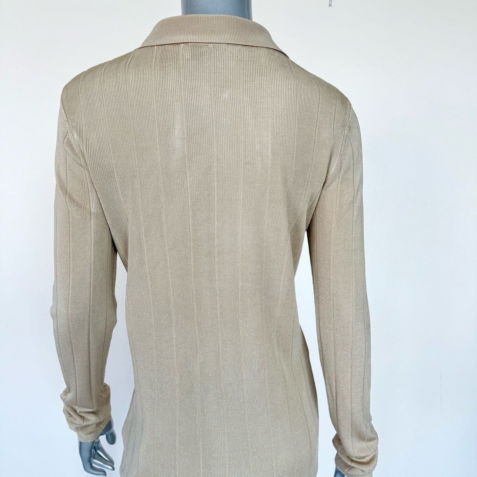 St. John St.John women beige cardigan size M Authentic Retail 750$ Size M / US 6-8 / IT 42-44 - 5 Thumbnail