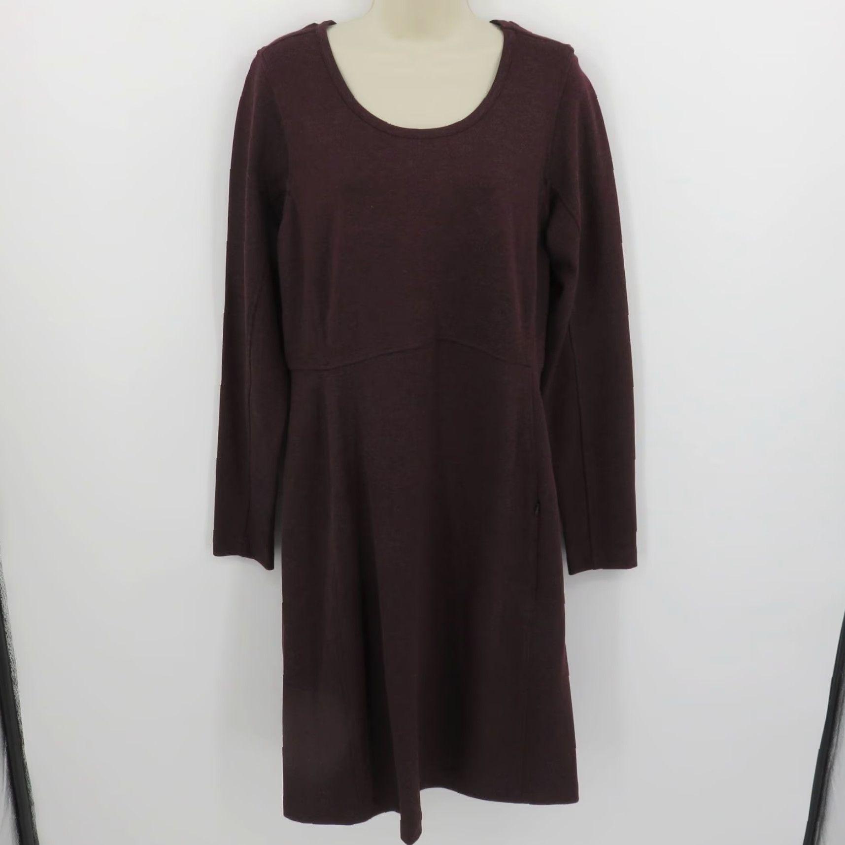 Duluth Trading Company Duluth Trading Co Women M Wearwithall Ponte Knit Dress Dark Purple Red NEW Size M / US 6-8 / IT 42-44 - 7 Thumbnail