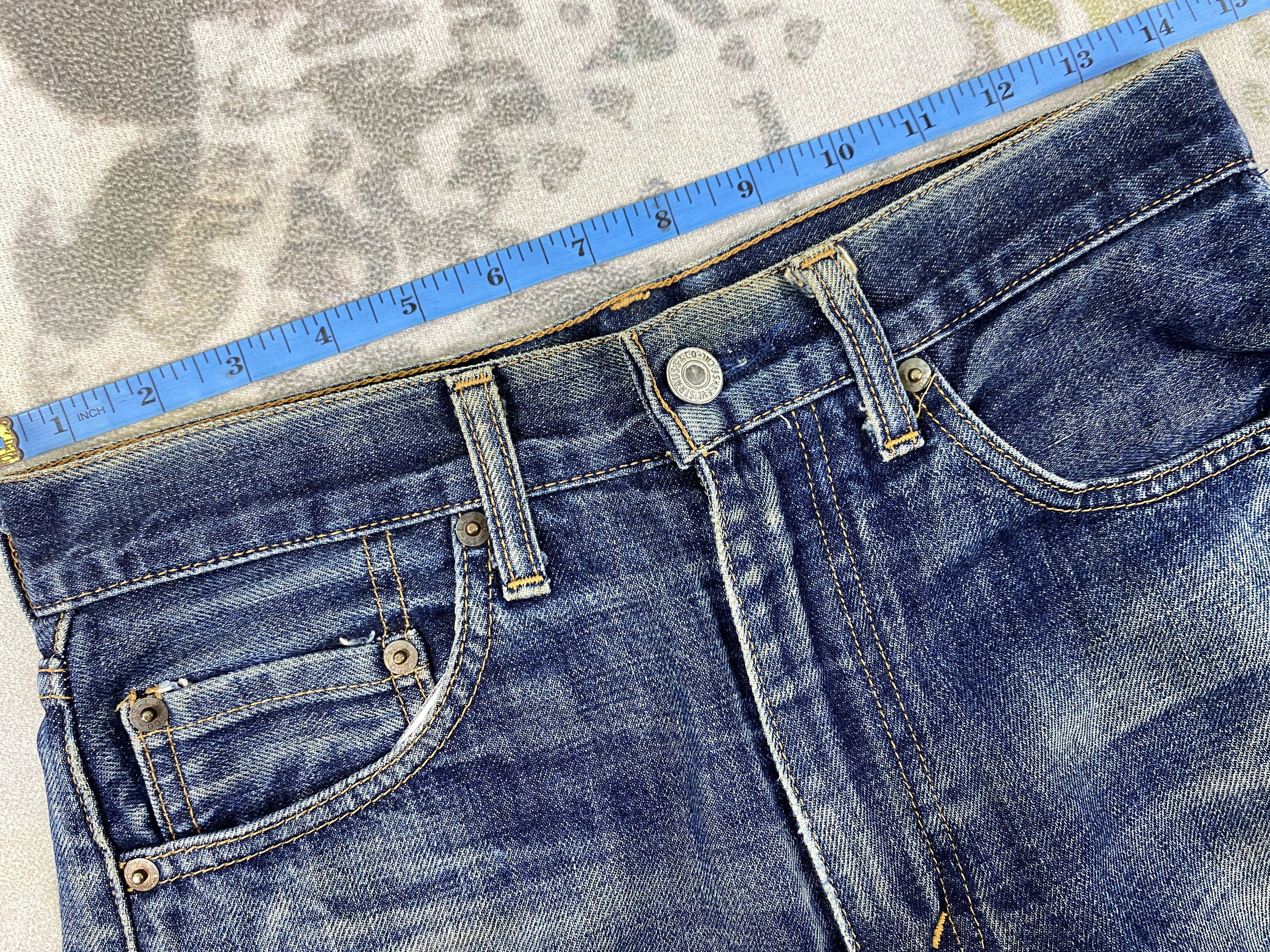 Kapital Vintage Redline Levi's 502 Big E kapital style Jeans 28x27.5 Size US 28 / EU 44 - 8 Thumbnail