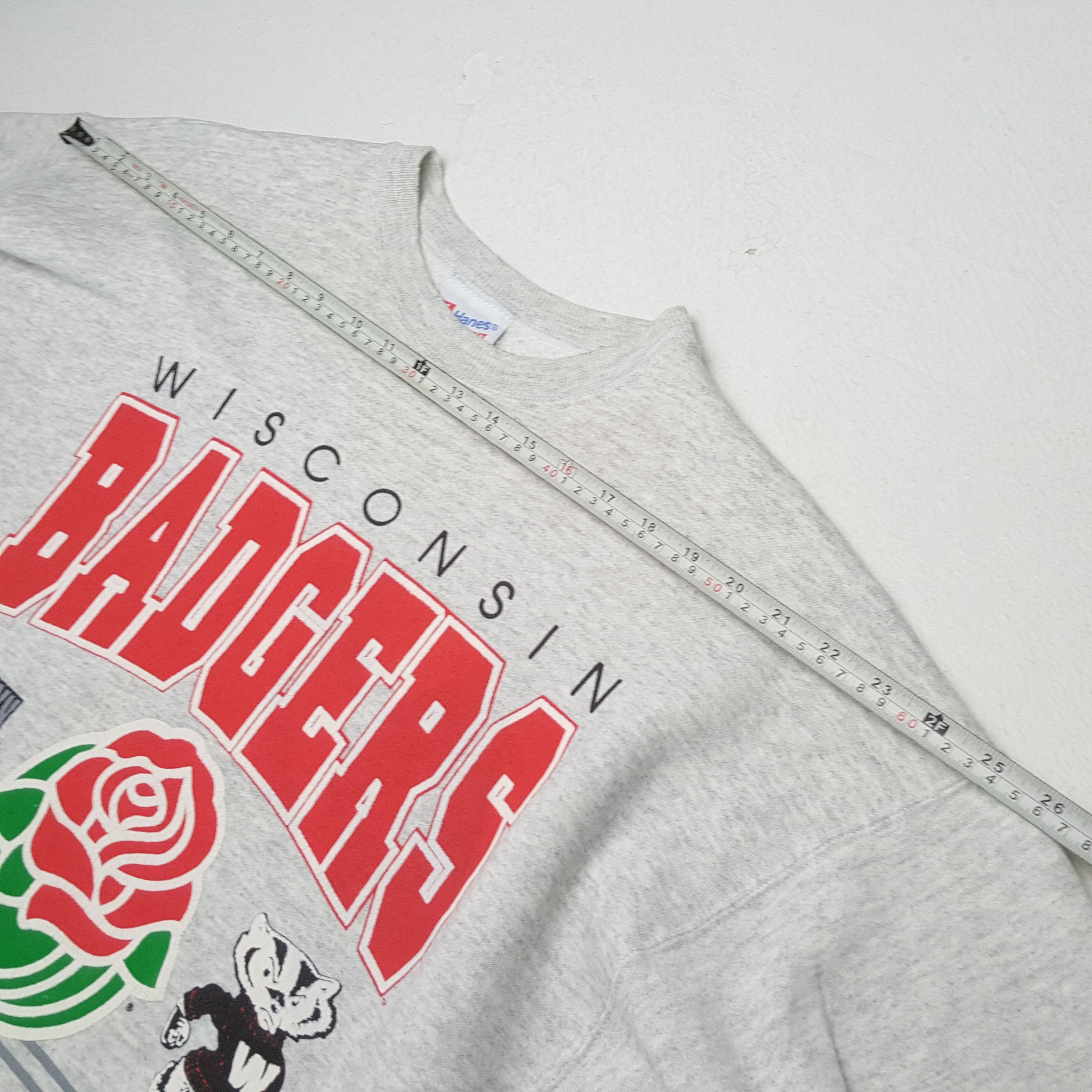 Hanes × NFL × Vintage WISCONSIN BADGERS ROSE BOWL NFL Vintage Sweatshirt Size US XL / EU 56 / 4 - 4 Thumbnail