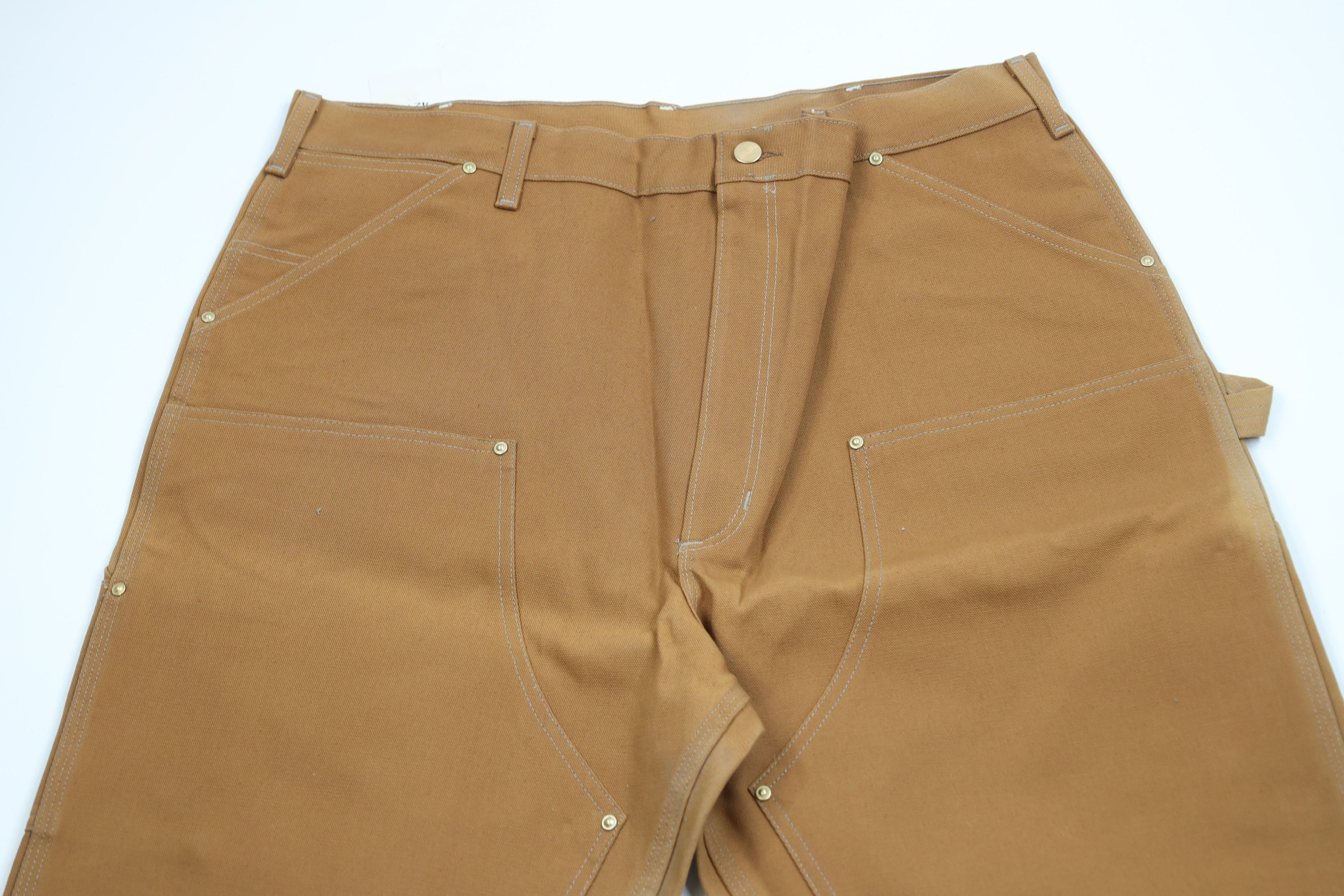 Carhartt Deadstock Vintage 90s Carhartt Wide Leg Pants Duck Brown USA Size US 42 / EU 58 - 2 Thumbnail