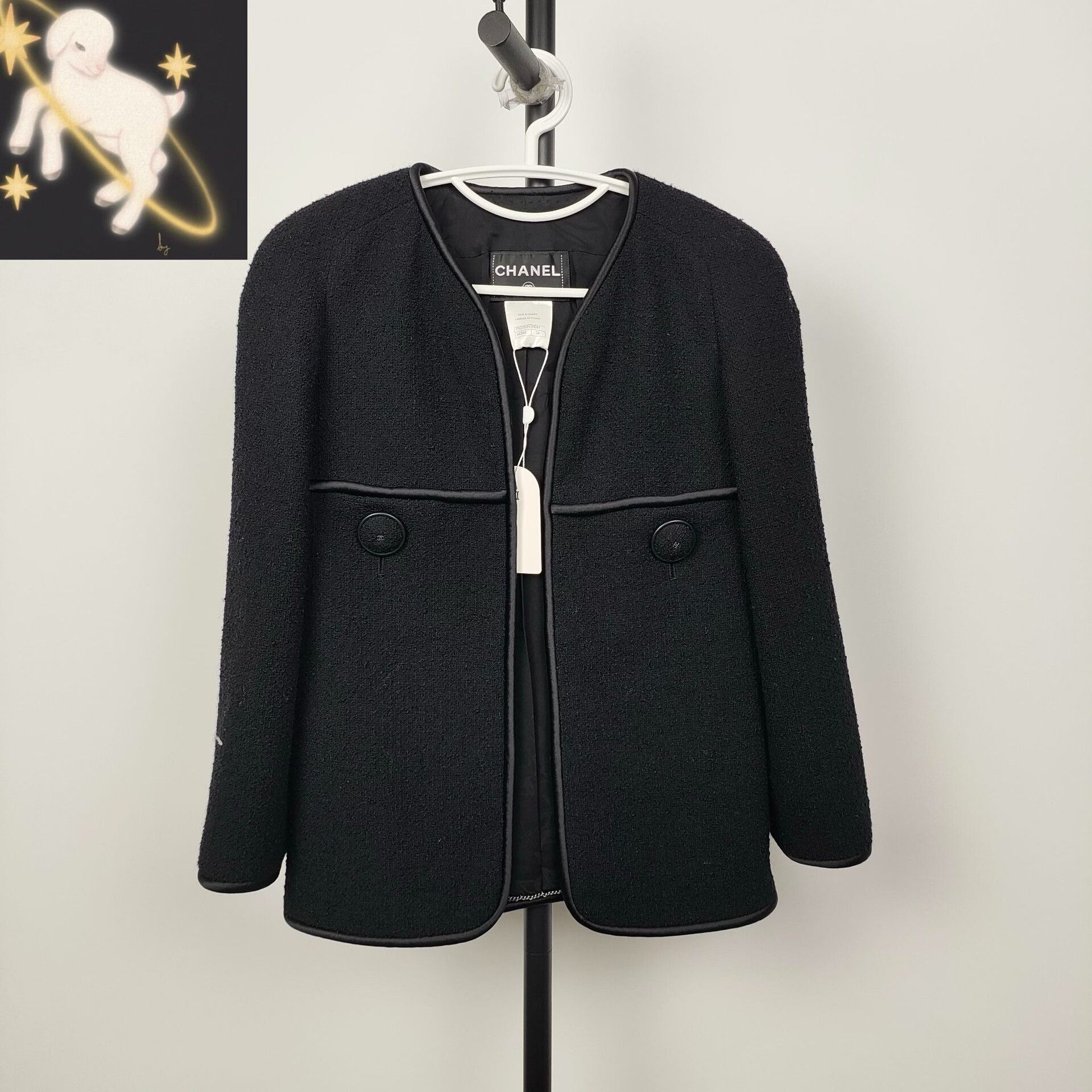 Chanel Chanel 15B Black Silk Lining Jacket Size XXS / US 00 / IT 34 - 1 Thumbnail