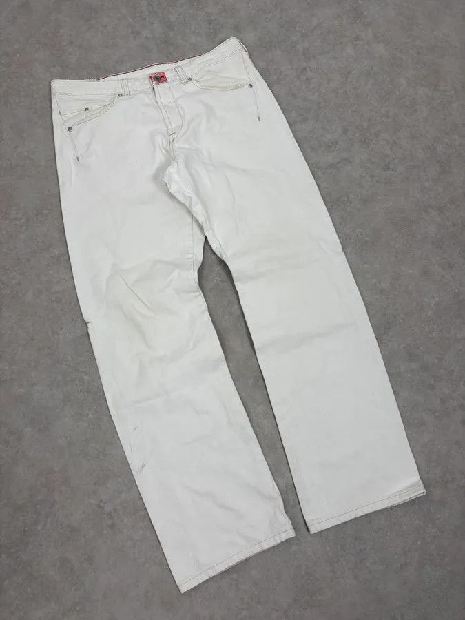 Marithe + Francois Girbaud 2000s Marithé + François Girbaud White Denim Jeans Size US 33 - 5 Thumbnail
