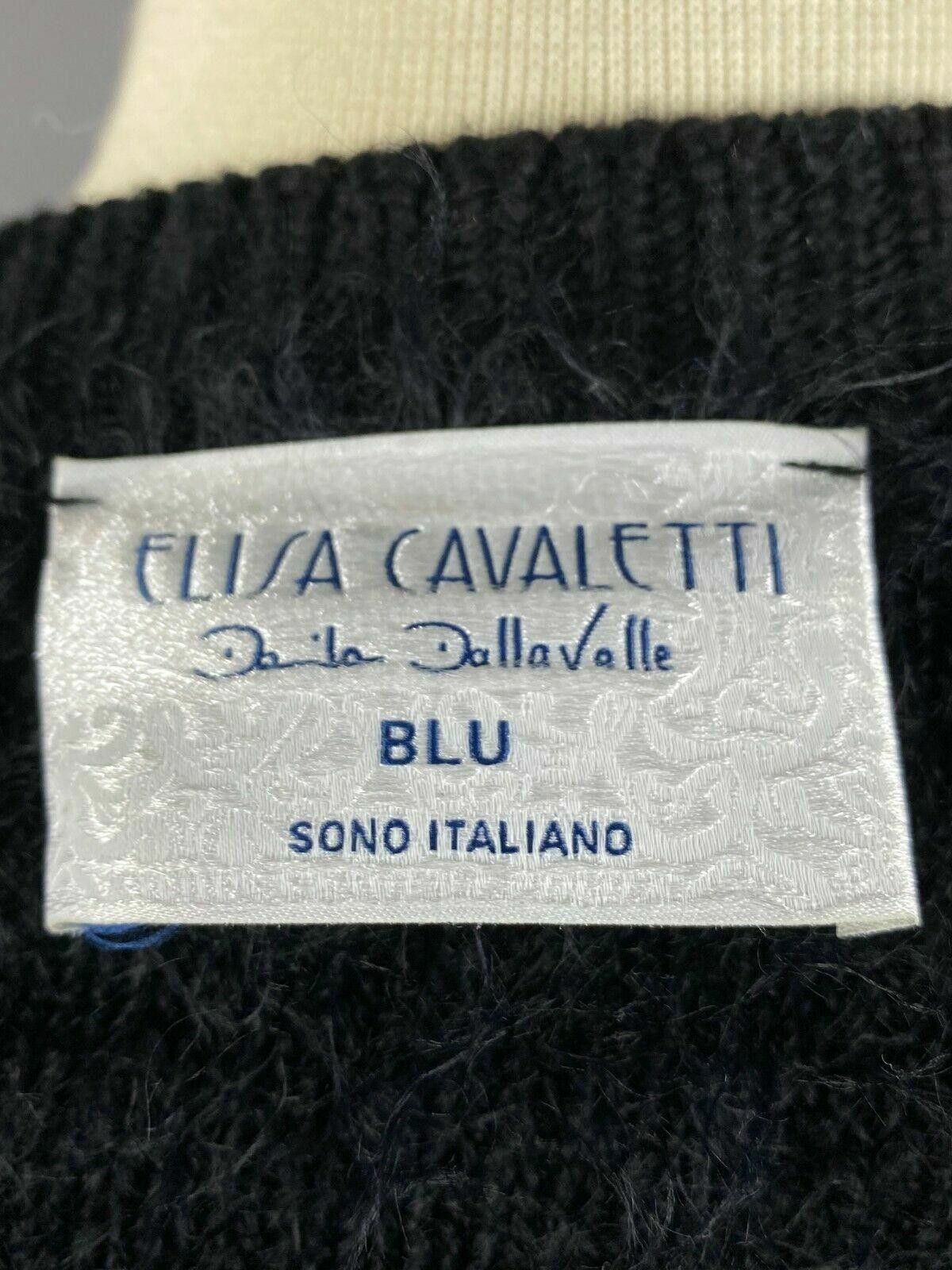 Designer Elisa Cavaletti Blue Sono Italiano Black Sweater Size S / 1 Size S / US 4 / IT 40 - 10 Thumbnail