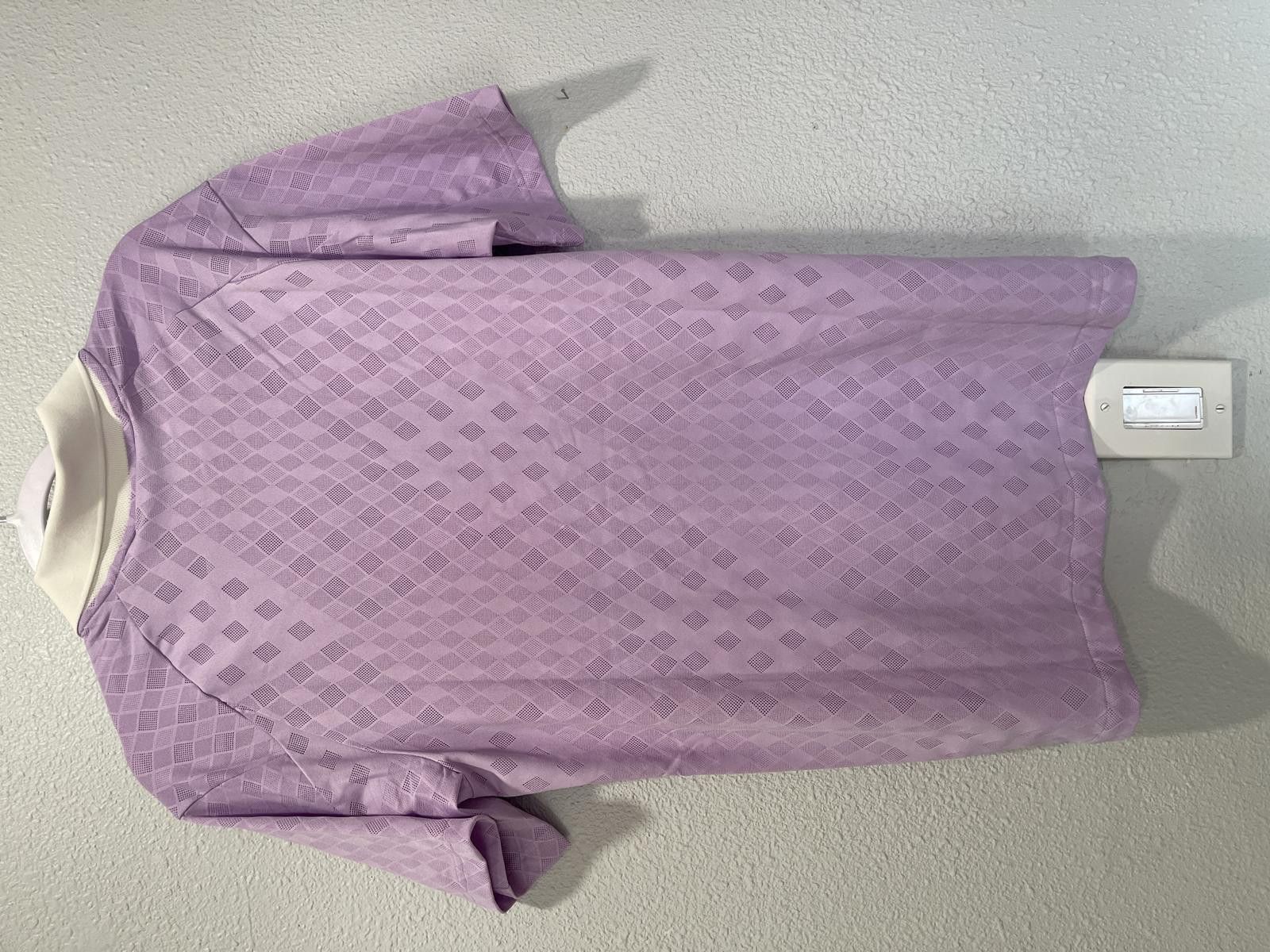 Adidas Adidas Polo Pro Purple Diamond Pattern Polo Shirt Size M Size US M / EU 48-50 / 2 - 2 Thumbnail