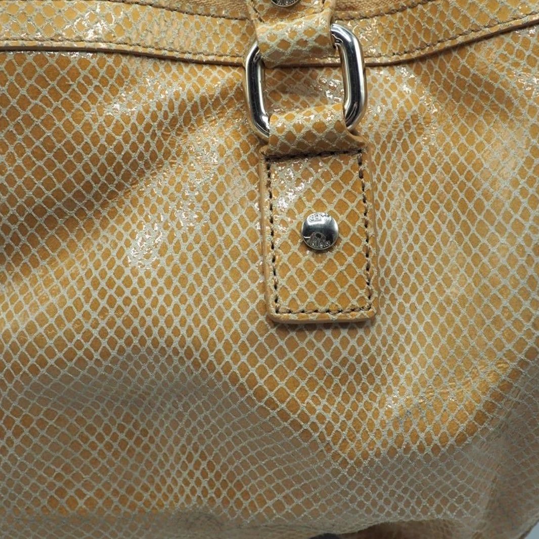 Calvin Klein VINTAGE Calvin Klein Satchel Handbag Purse Monogram Tan Leather Women Size ONE SIZE - 3 Thumbnail