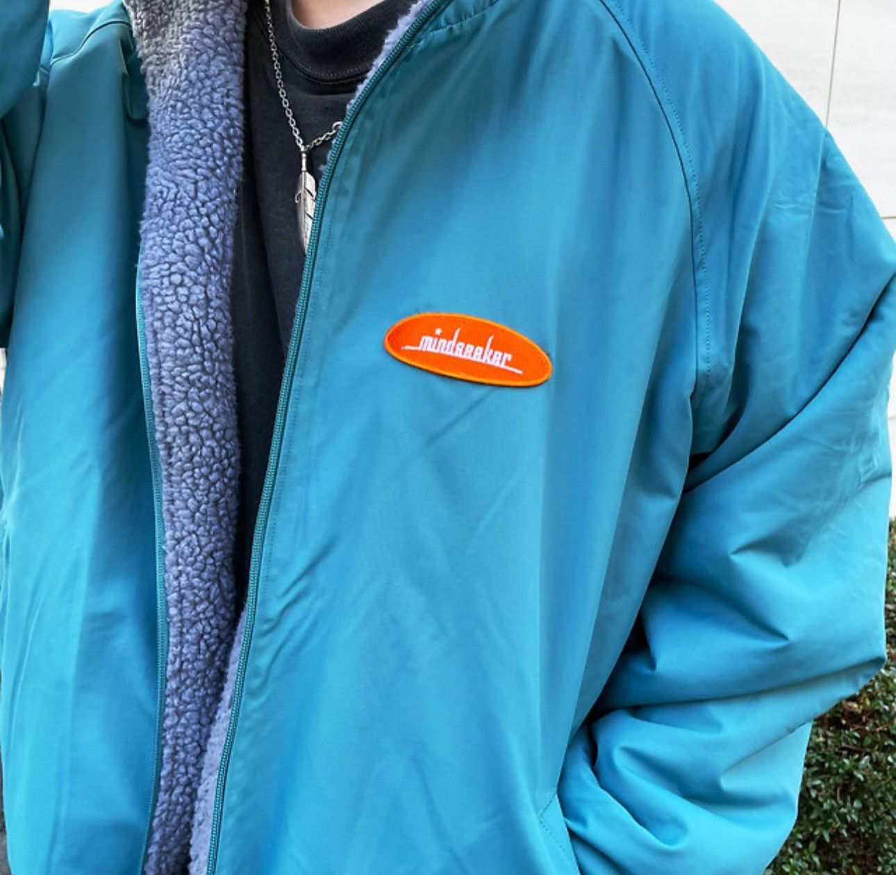 Japanese Brand × Mindseeker Mindseeker 80s Hand Patch Reversible Boa Fleece Jacket Size US S / EU 44-46 / 1 - 7 Thumbnail