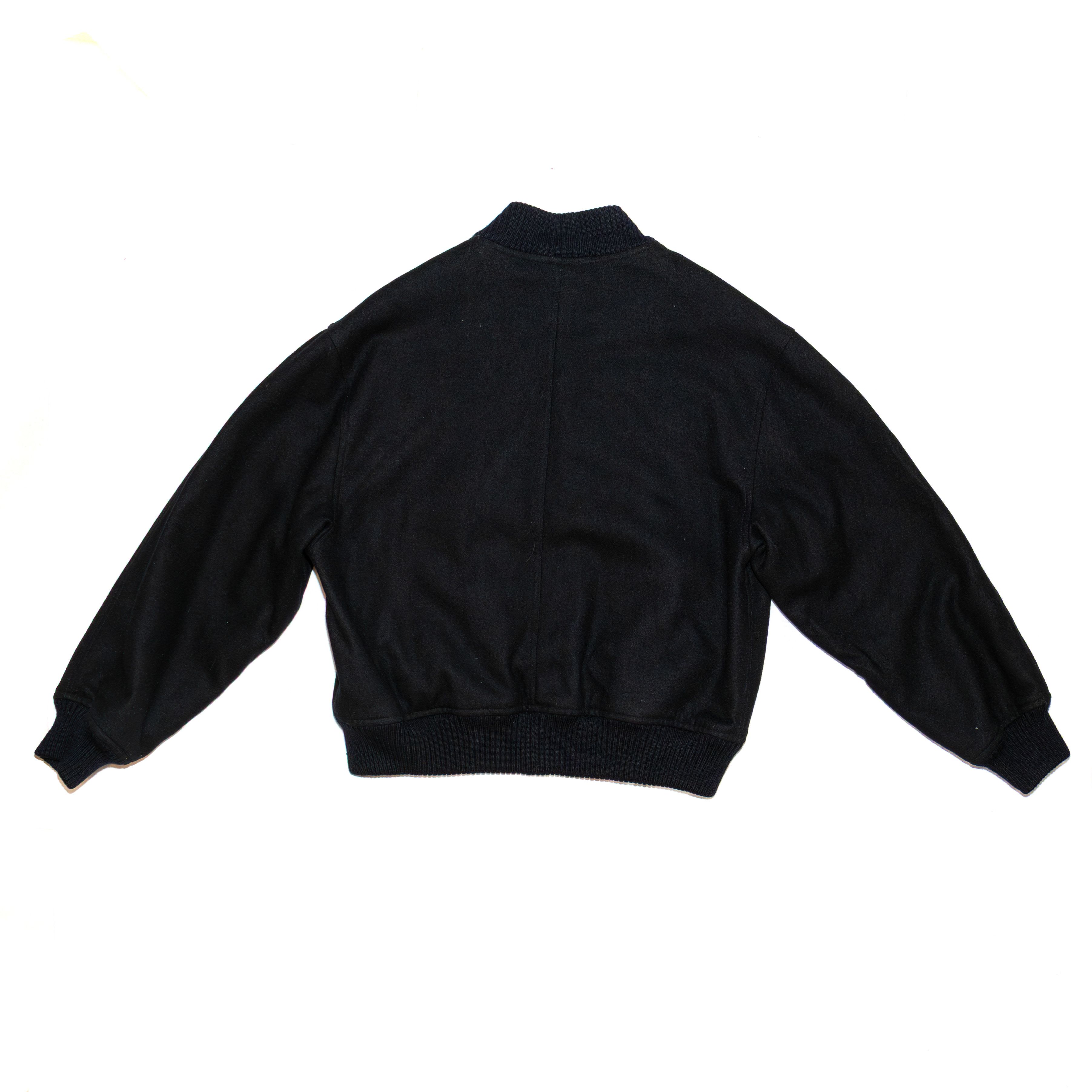 Valentino 80s Valentino Uomo Black Wool Blend Bomber Jacket Size US S / EU 44-46 / 1 - 3 Thumbnail