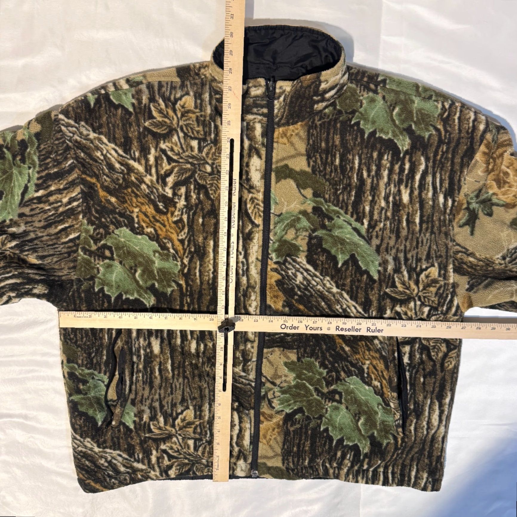 Vintage Duxbak Camo Black Fleece Pullover Jacket Men’s XL Reversible Full Zip Hunting Size US XL / EU 56 / 4 - 3 Thumbnail