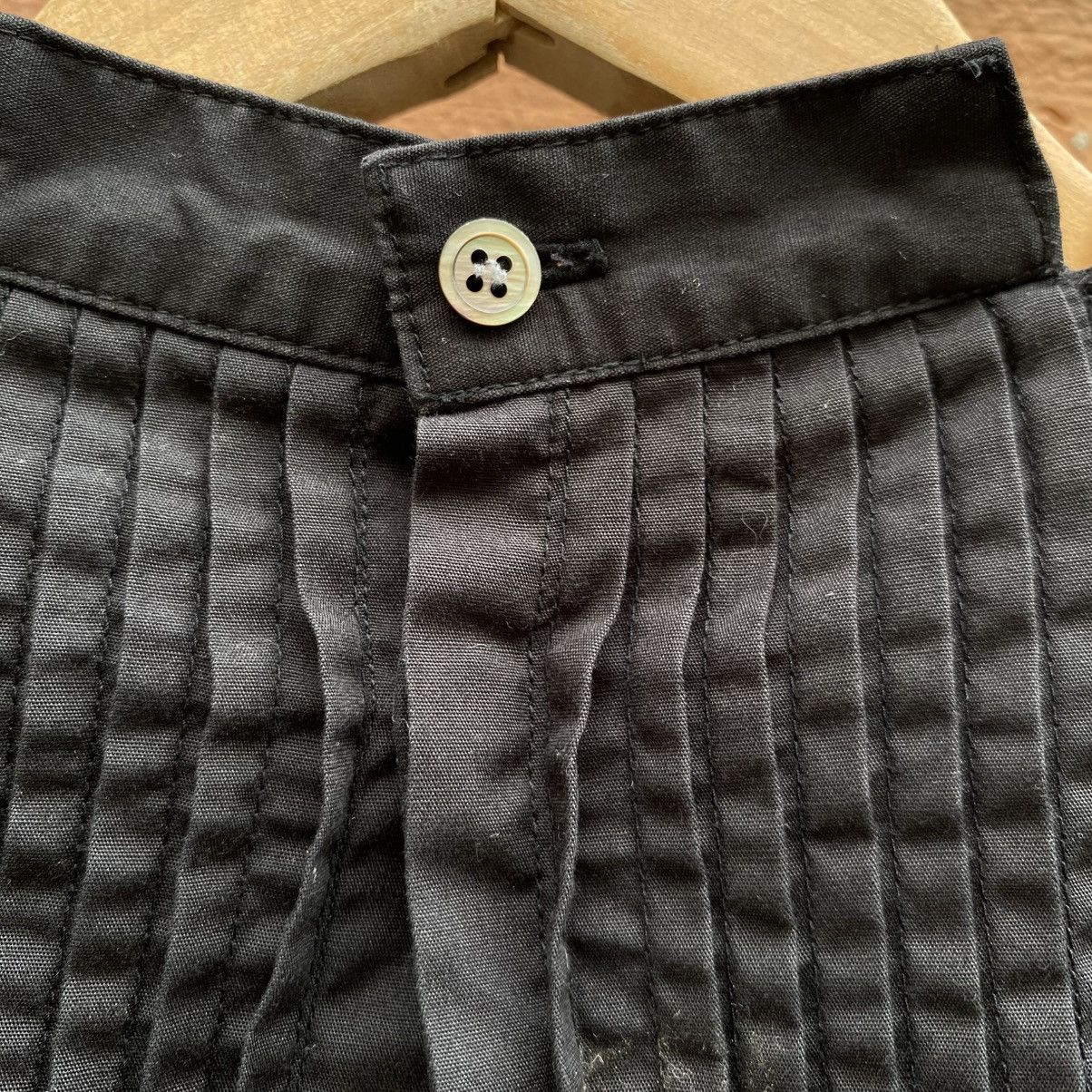 Sacai X Nike Black Short Sleeve Nike Top with Ruffle Trim