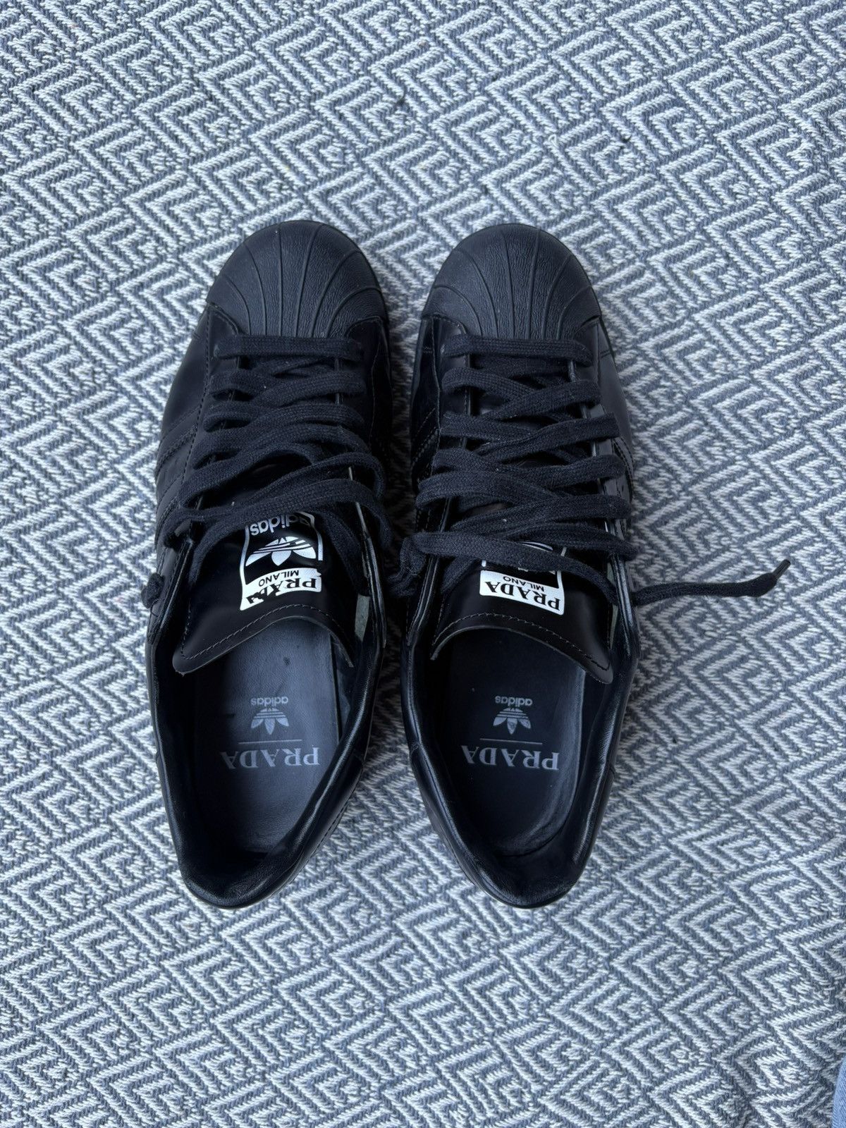 Adidas × Prada Prada Superstar Black Size US 8.5 / EU 41-42 - 6 Thumbnail