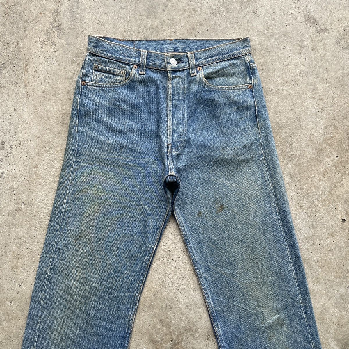 Levi's Vintage Clothing 1990s Levi’s 501 USA Jeans Release Hem Faded Pants W29 Size US 29 - 3 Thumbnail