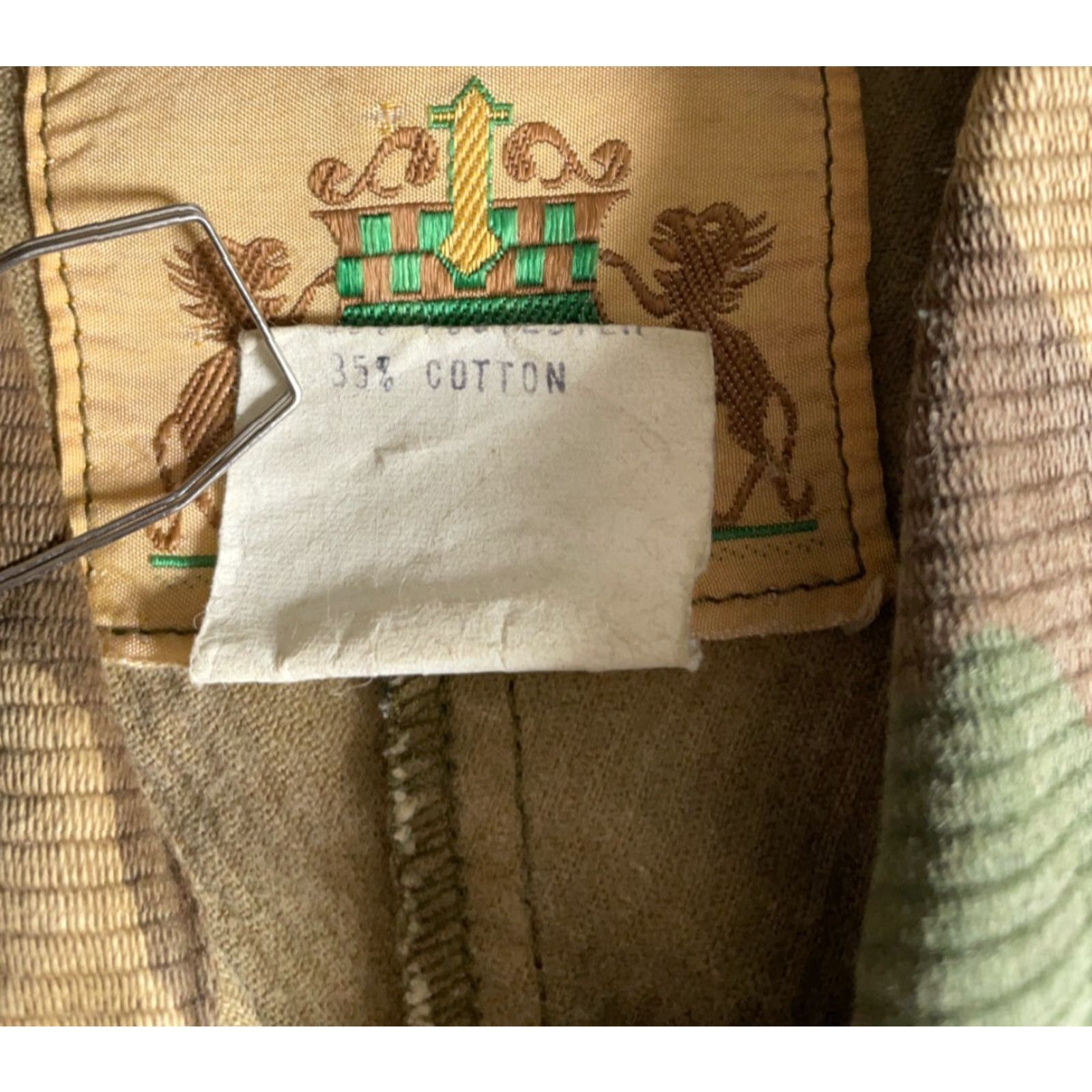 IDEA VINTAGE Ideal Camouflage Jacket Men's Large Green Cotton Blend USA Made Full Zip Unlined Military Style 80s 90s Retro Size US L / EU 52-54 / 3 - 4 Thumbnail
