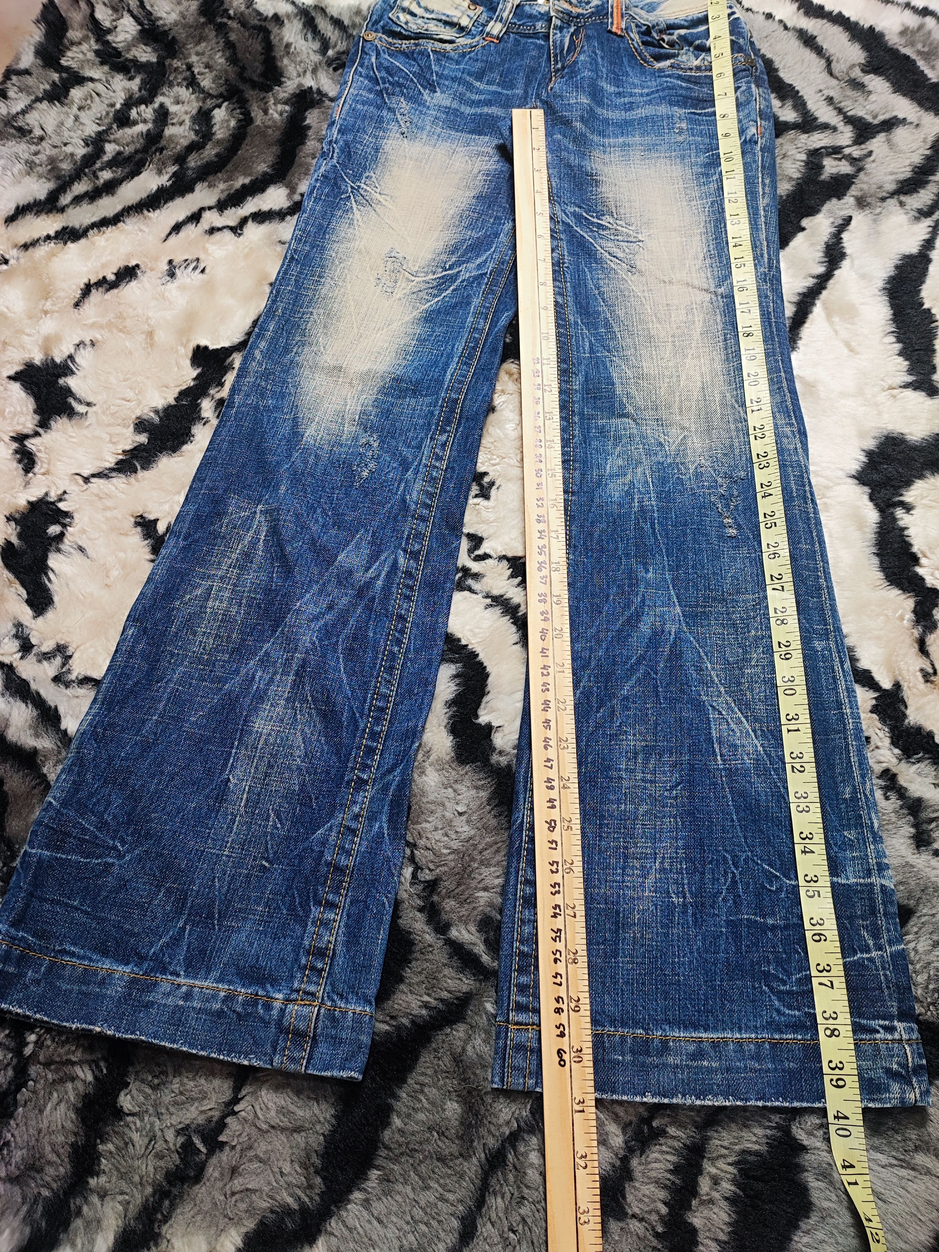 Kapital Yoshitomo Nara Lolita Flared Whisker Low Rise Jeans Size 26" / US 2 / IT 38 - 5 Thumbnail