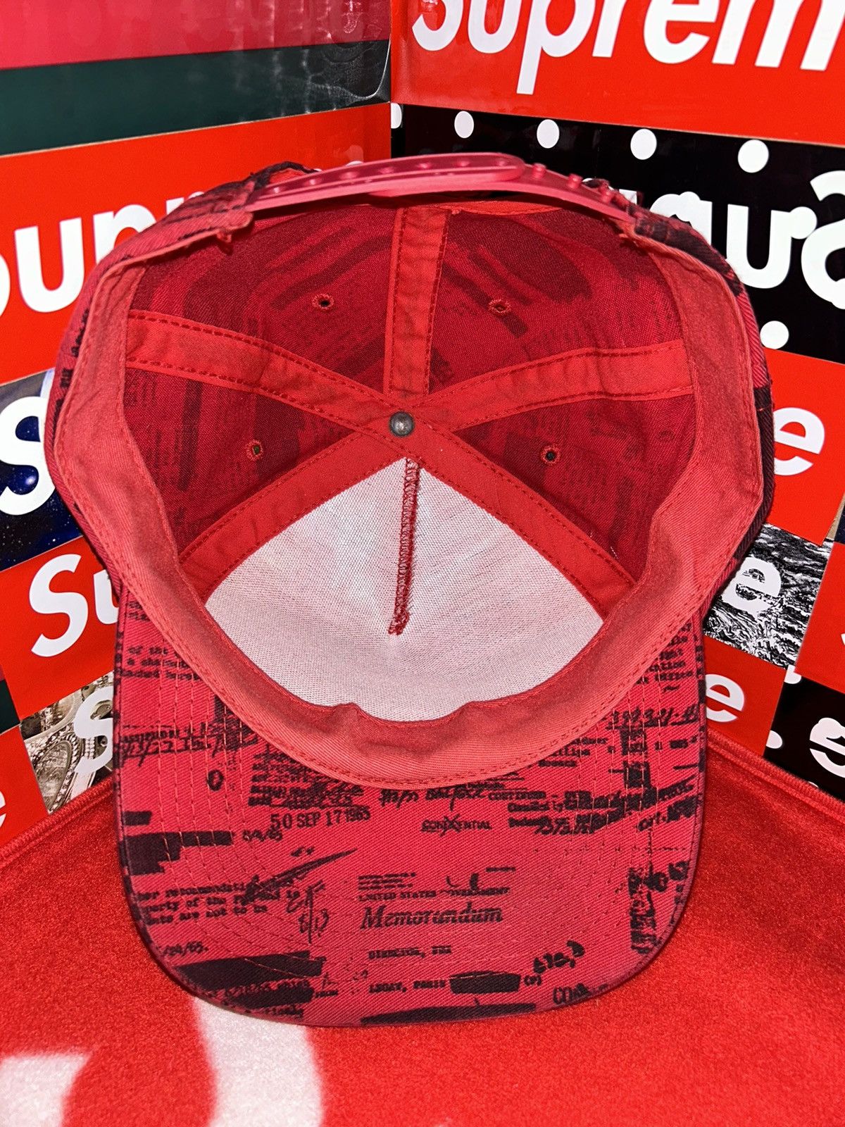 Supreme Supreme FBI 6 Panel Cap Red 2004 RARE HAT Size ONE SIZE - 6 Thumbnail