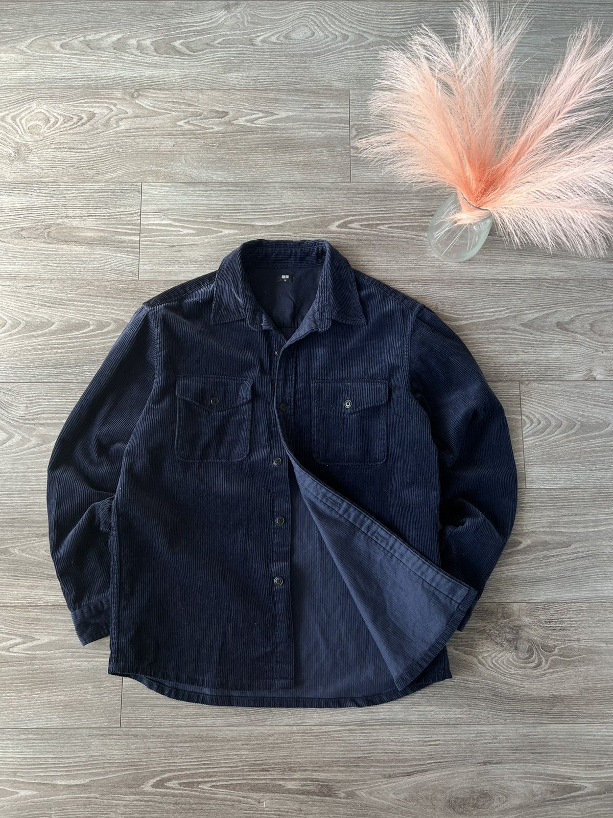 Japanese Brand × Uniqlo ‼️Uniqlo Avant Garde Welur Cotton Streetwear Flannel Coat‼️ Size US M / EU 48-50 / 2 - 6 Thumbnail